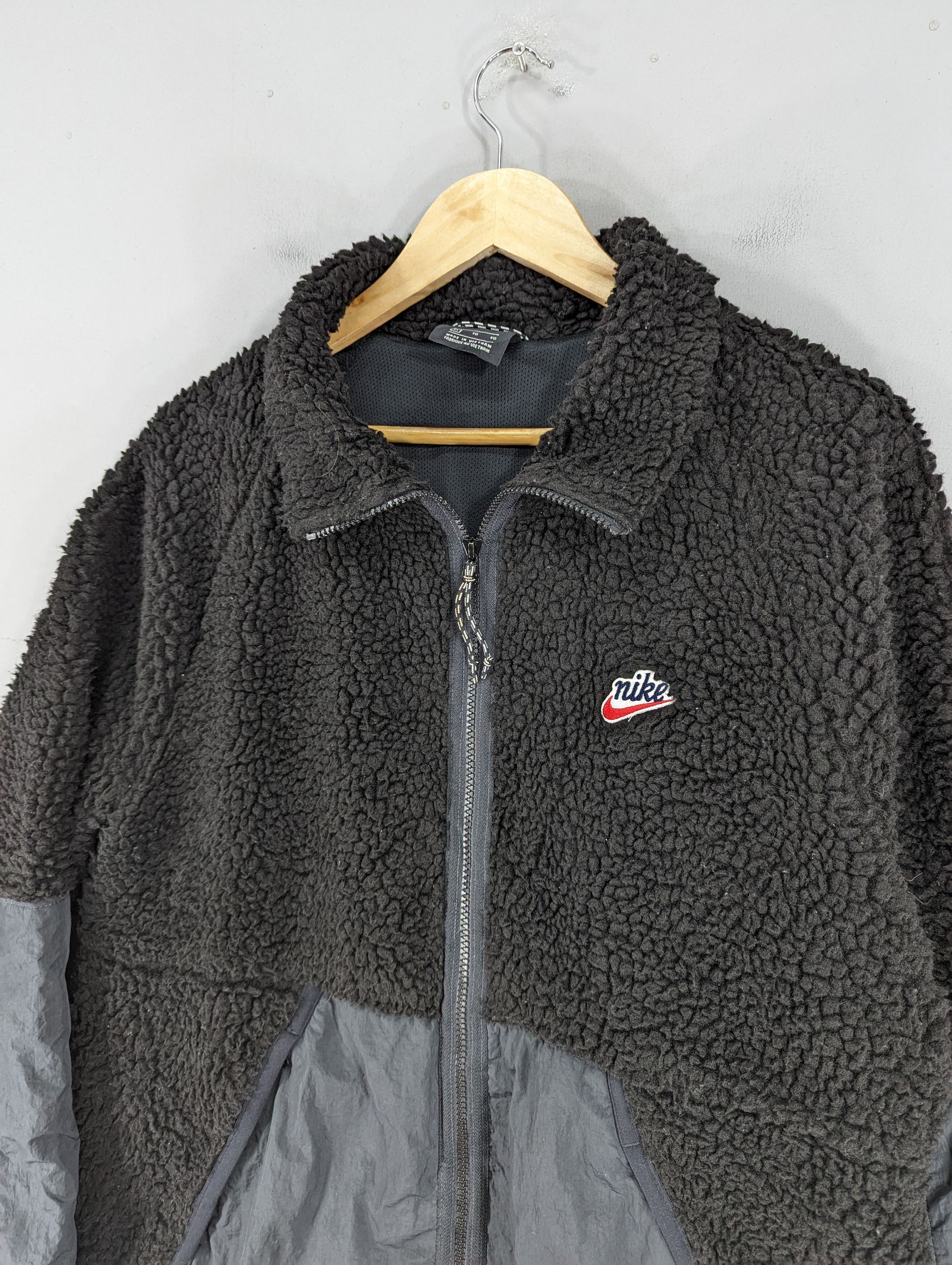 Nike 🔥RARE🔥Nike Heritage Sherpa Fleece Jacket Black Size US L / EU 52-54 / 3 - 5 Thumbnail