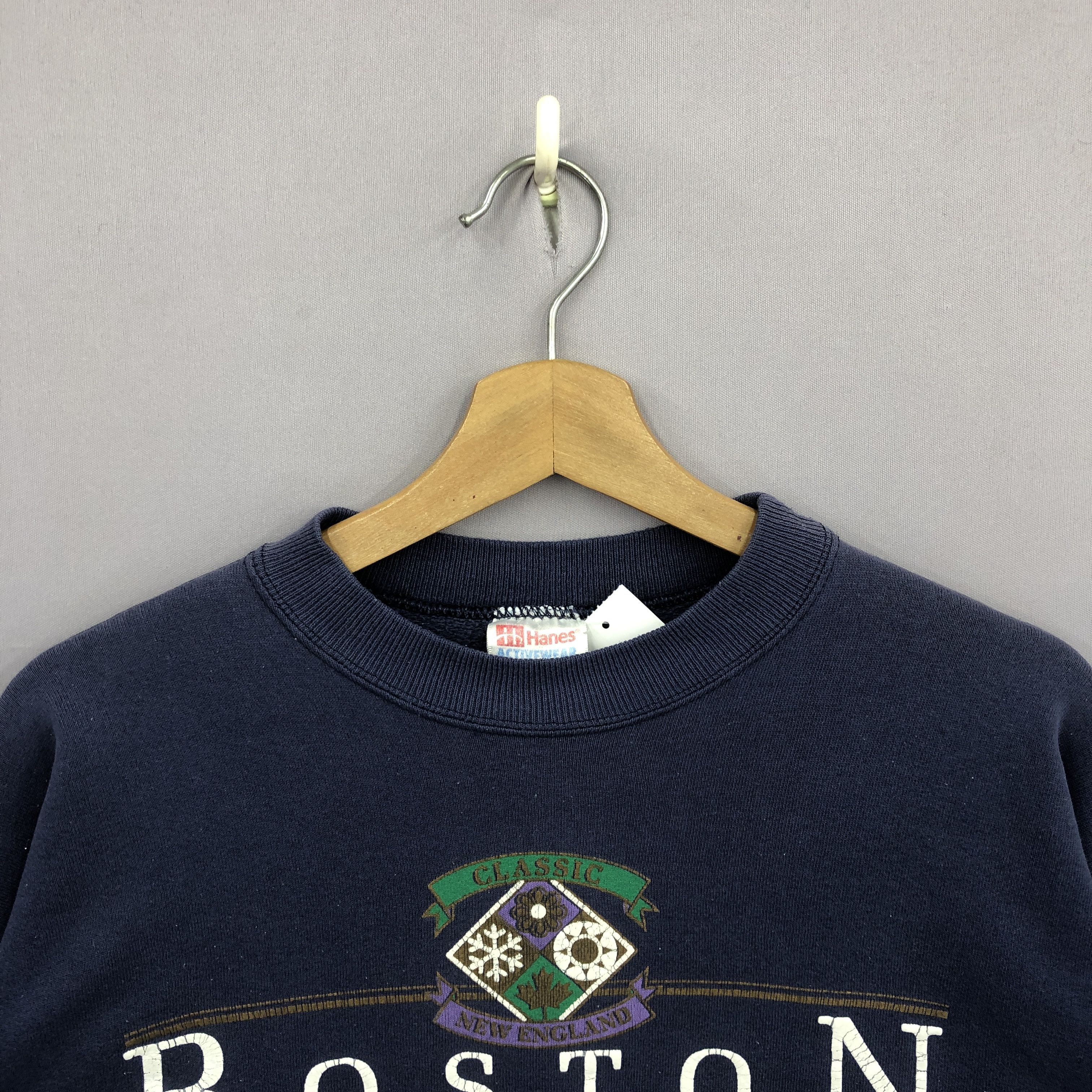 Vintage Vintage 90s Boston University Sweater Traveller Sweatshirt Size US L / EU 52-54 / 3 - 4 Thumbnail