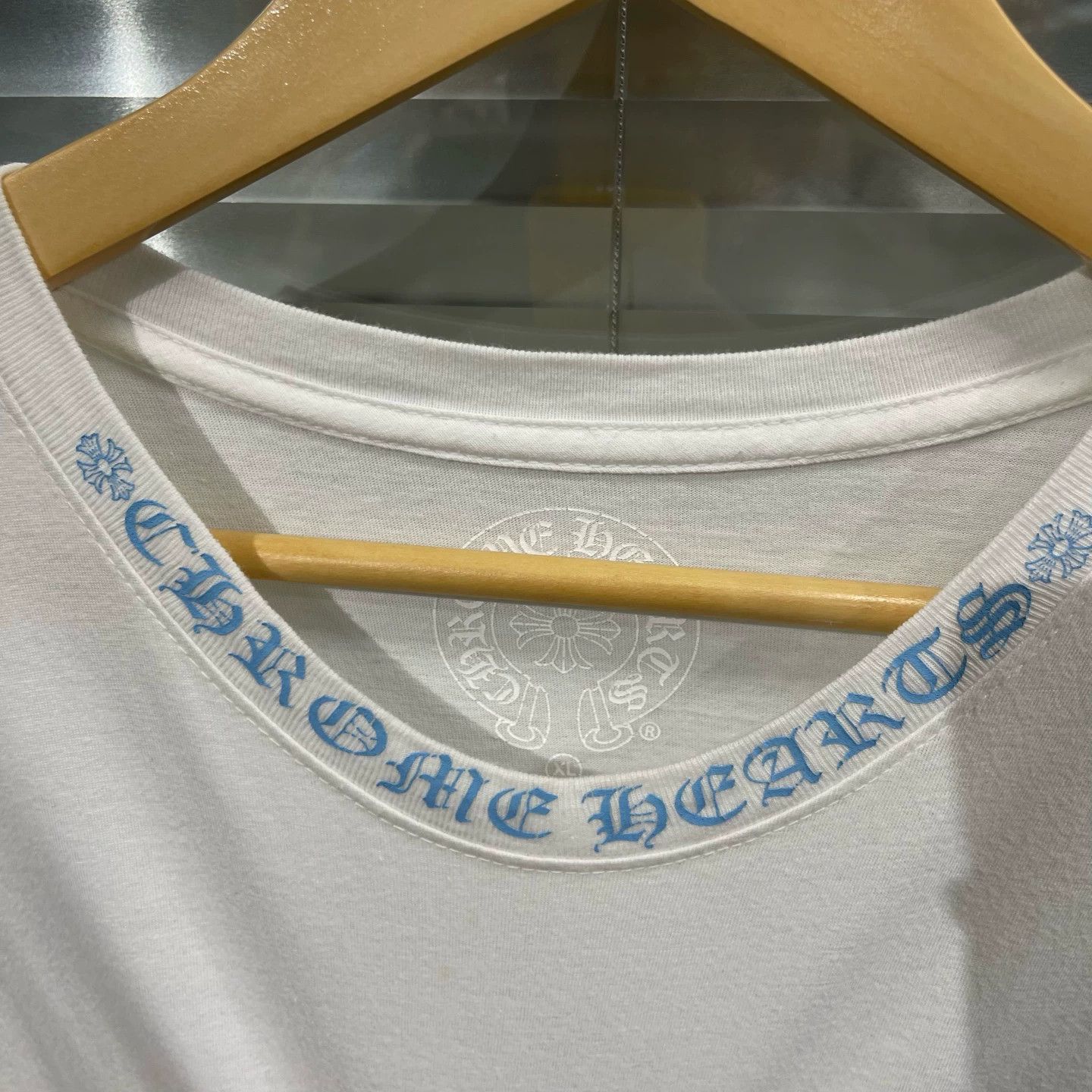 Chrome Hearts Chrome Hearts White SS T Side Blue Sanskrit XL 99 Size US XL / EU 56 / 4 - 3 Thumbnail
