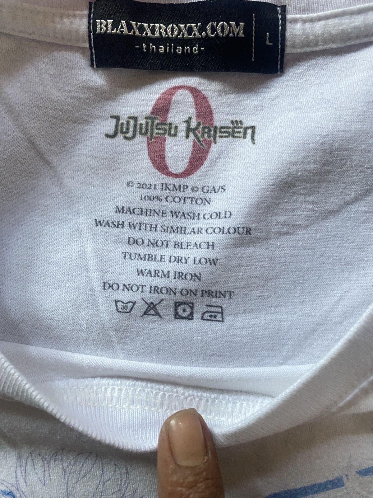 Anime Jujutsu Kaizen Satoru Gojo T Shirt Thailand Size US M / EU 48-50 / 2 - 4 Thumbnail