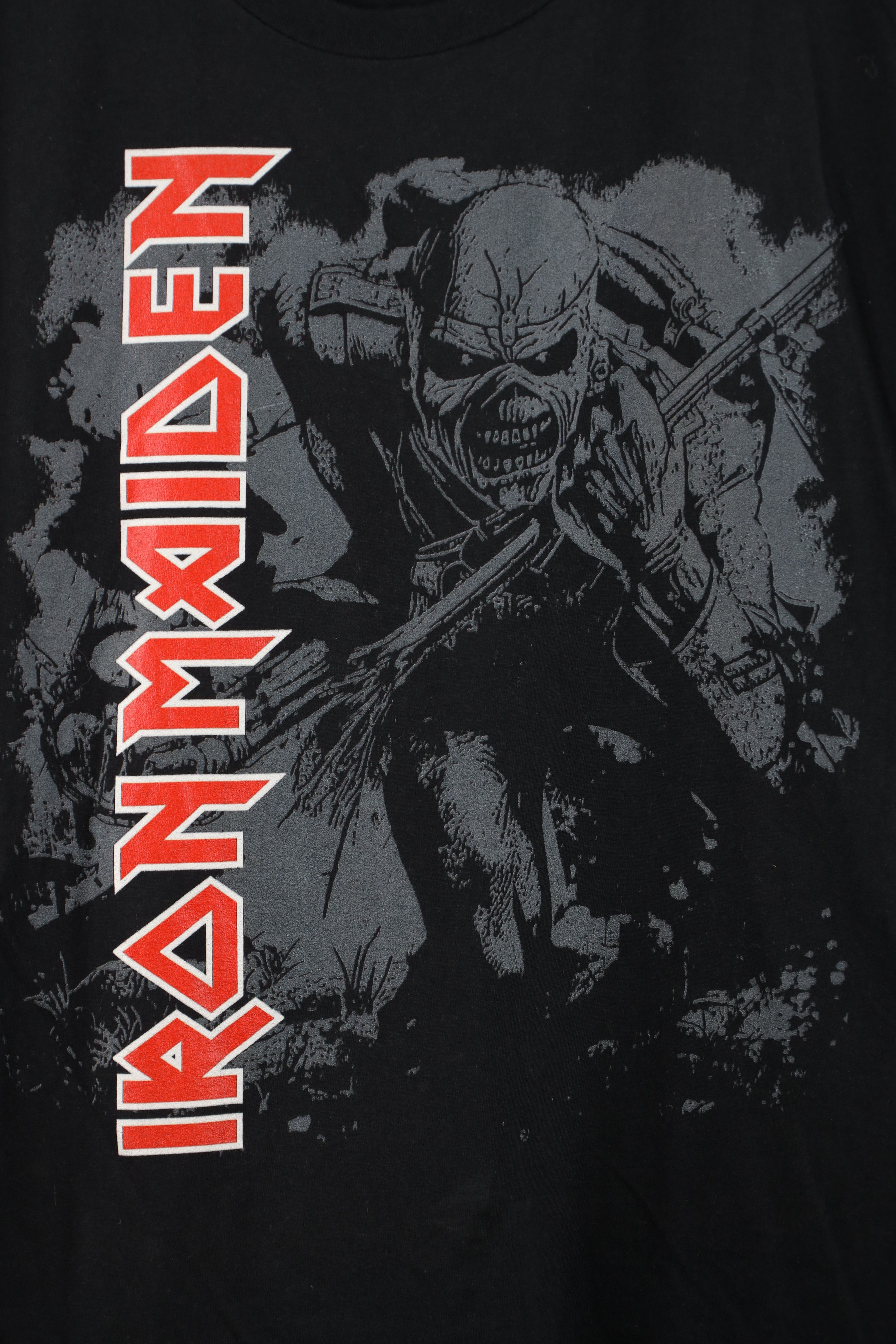 Vintage Retro Spell Out Iron Maiden Band Short Sleeve T-Shirt Black Size US L / EU 52-54 / 3 - 4 Thumbnail
