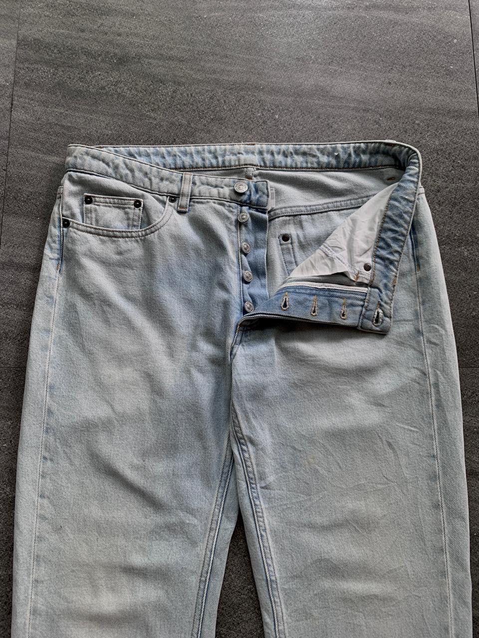 Maison Margiela FREE TAX! MM6 Flared Light Wash Denim Jeans Size US 29 - 3 Thumbnail