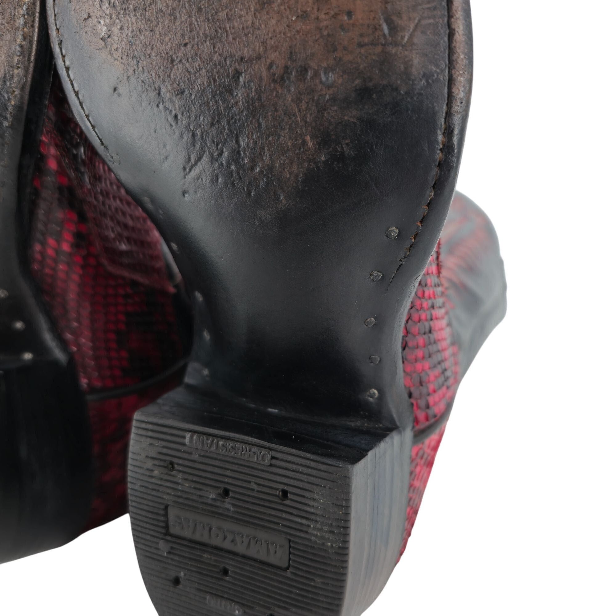 Other Vintage Men 11.5D Red Python Exotic Snakeskin Leather Cowboy Size US 11.5 / EU 44-45 - 13 Thumbnail