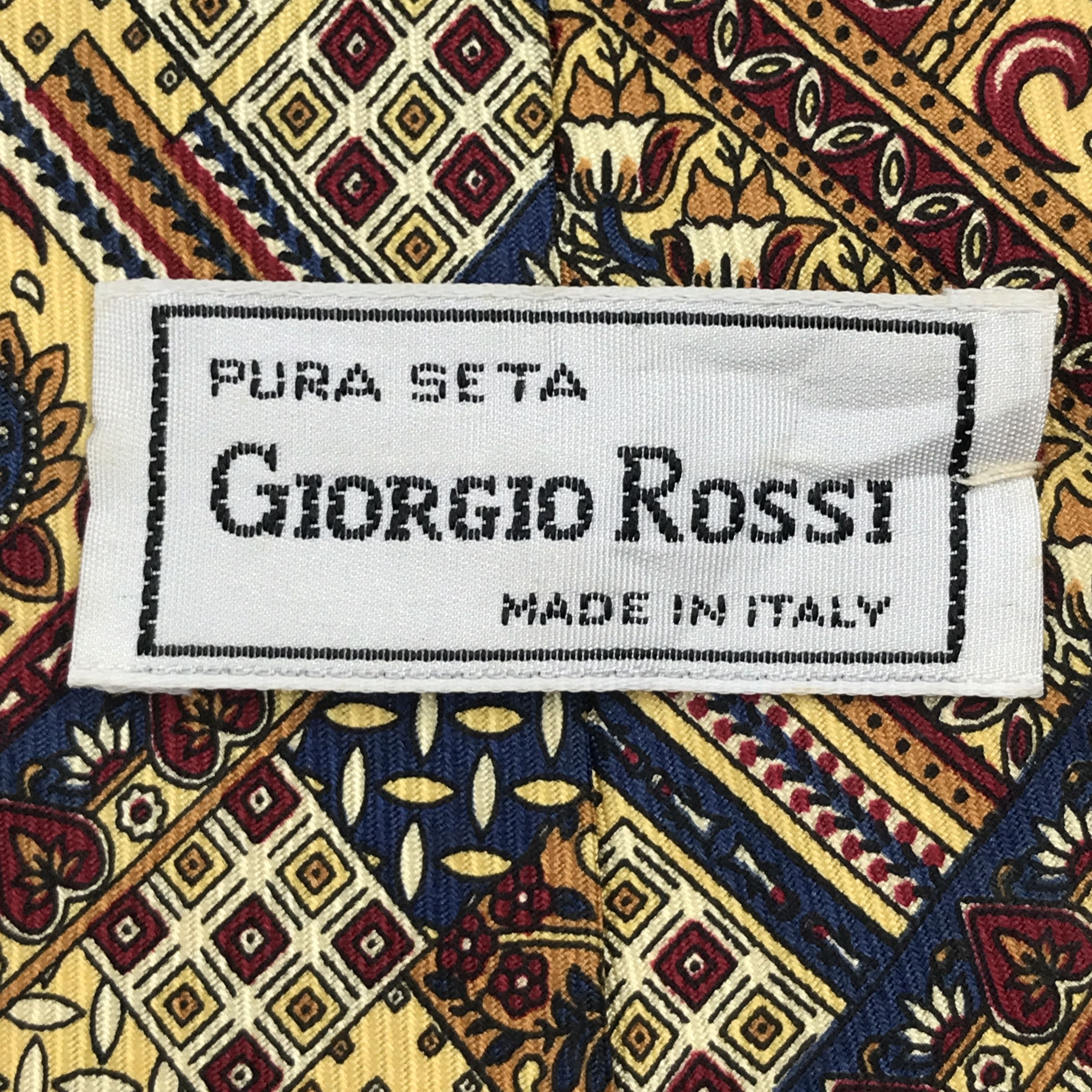 Vintage Vintage Giorgio Rossi Silk Necktie Size ONE SIZE - 8 Thumbnail