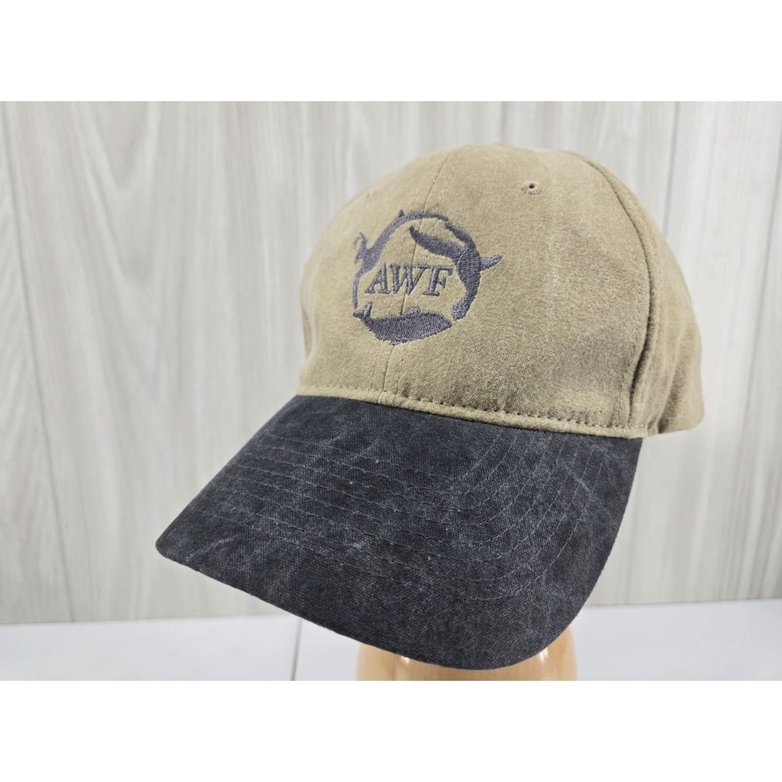 Vintage VINTAGE Zkaps Alabama Wildlife Federation SnapBack Hat AWF Hunting Fishing Hat Men Khaki One Size Strapback Trucker Animals Wildlife Fishing Size ONE SIZE - 2 Thumbnail