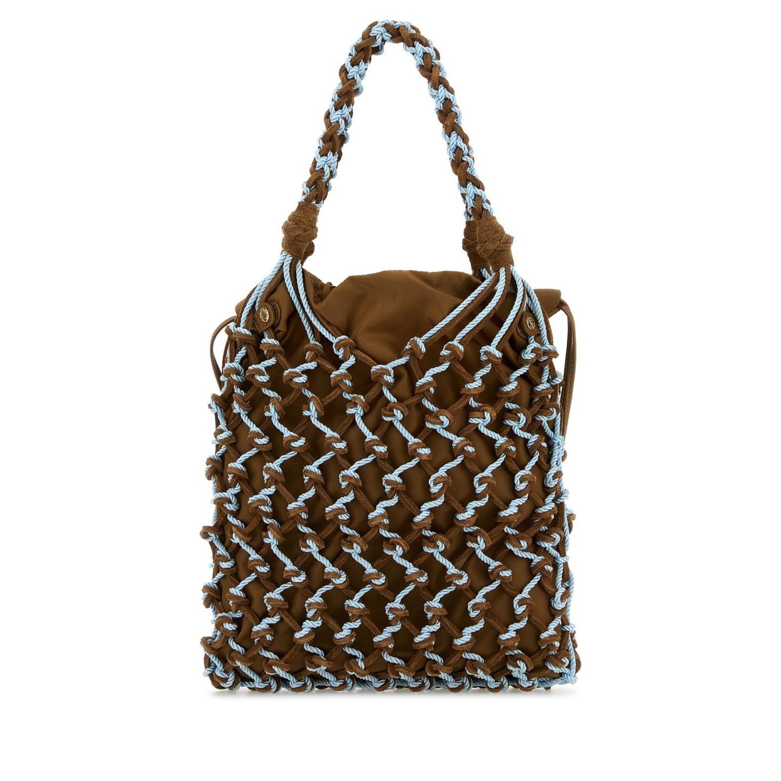 Prada PRADA Two-Tone Blue Brown Mesh Tote Bag New And Authentic Size ONE SIZE - 3 Thumbnail