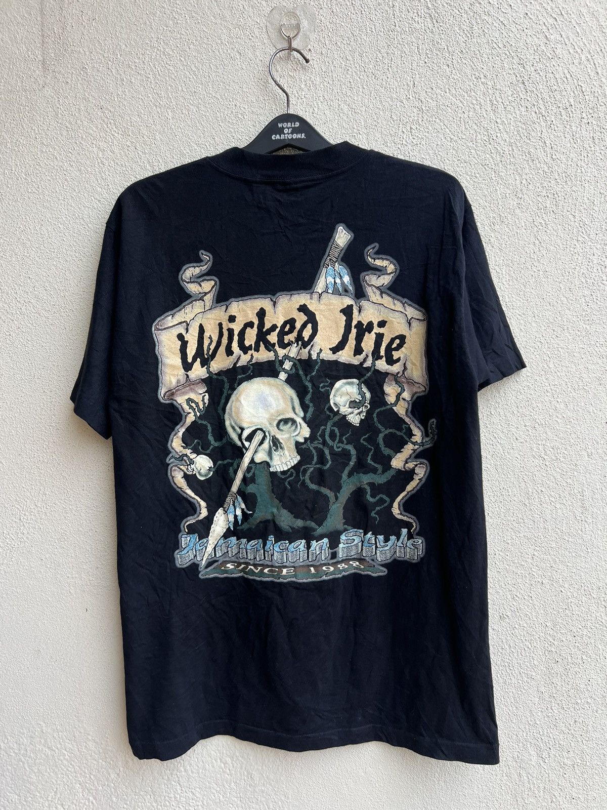 Vintage RARE! Vintage 90s Jamaican Style Wicked Irie t shirt Size US L / EU 52-54 / 3 - 20 Thumbnail