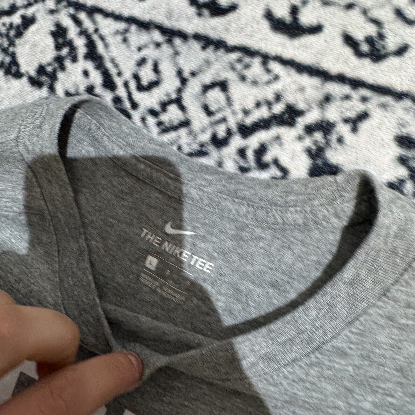 Nike × Vintage Vintage Nike Unisex Gray Cotton T-Shirt Size L Patriots NFL Size US L / EU 52-54 / 3 - 8 Thumbnail