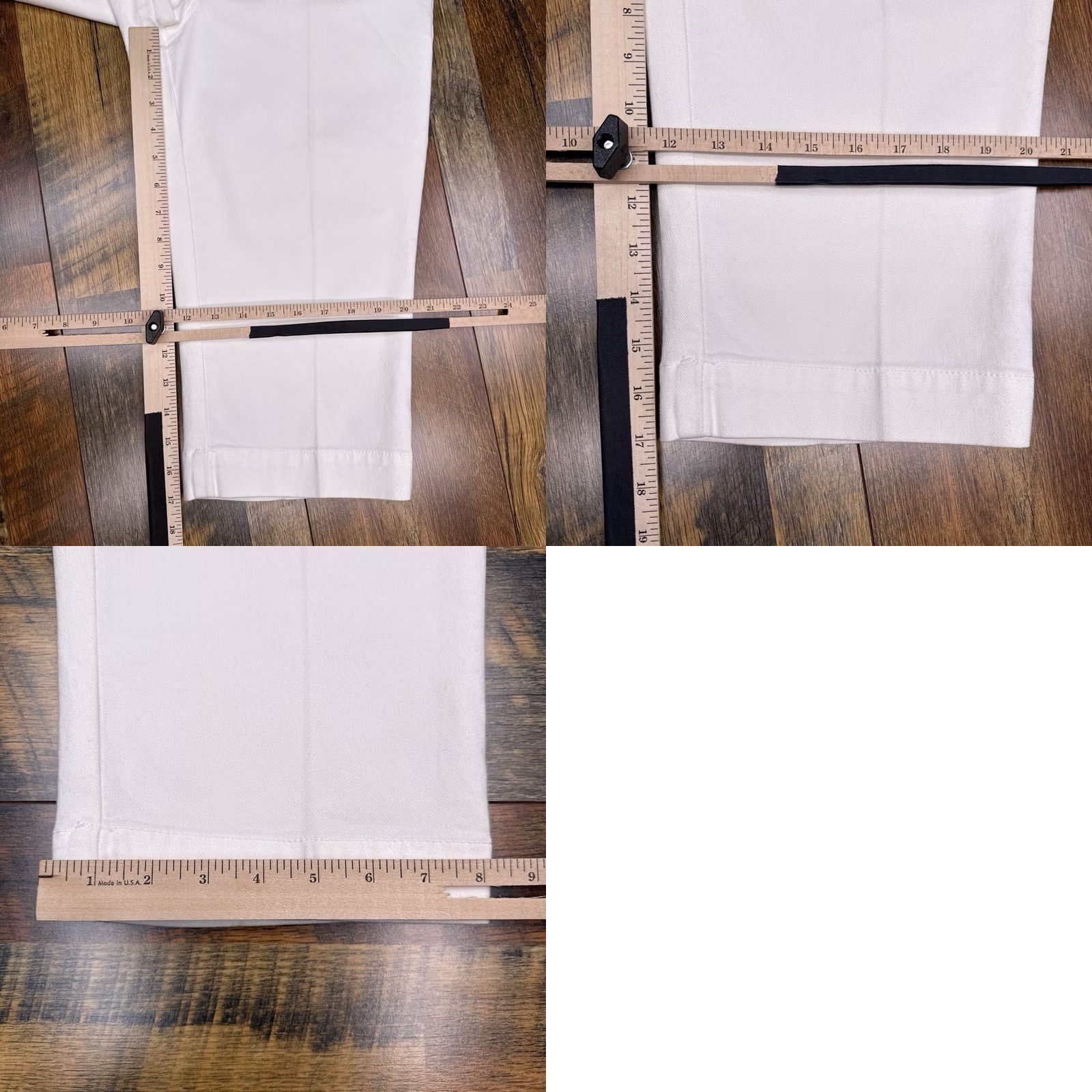 Lands' End Lands' End Bermuda Shorts Womens 8 White Denim Stretch 17 Inseam 5-Pocket Zip Front Mid Rise Sport Casual 30 W Machine Washable Size 30" / US 8 / IT 44 - 9 Thumbnail