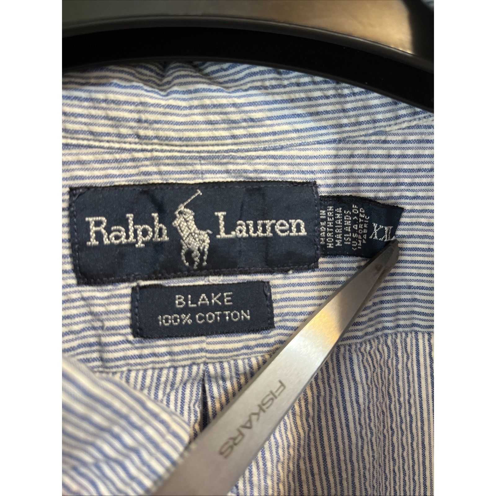 Ralph Lauren Vintage Ralph Lauren Blake XXL Striped Blue Men's Shirt SS Size US XXL / EU 58 / 5 - 2 Thumbnail