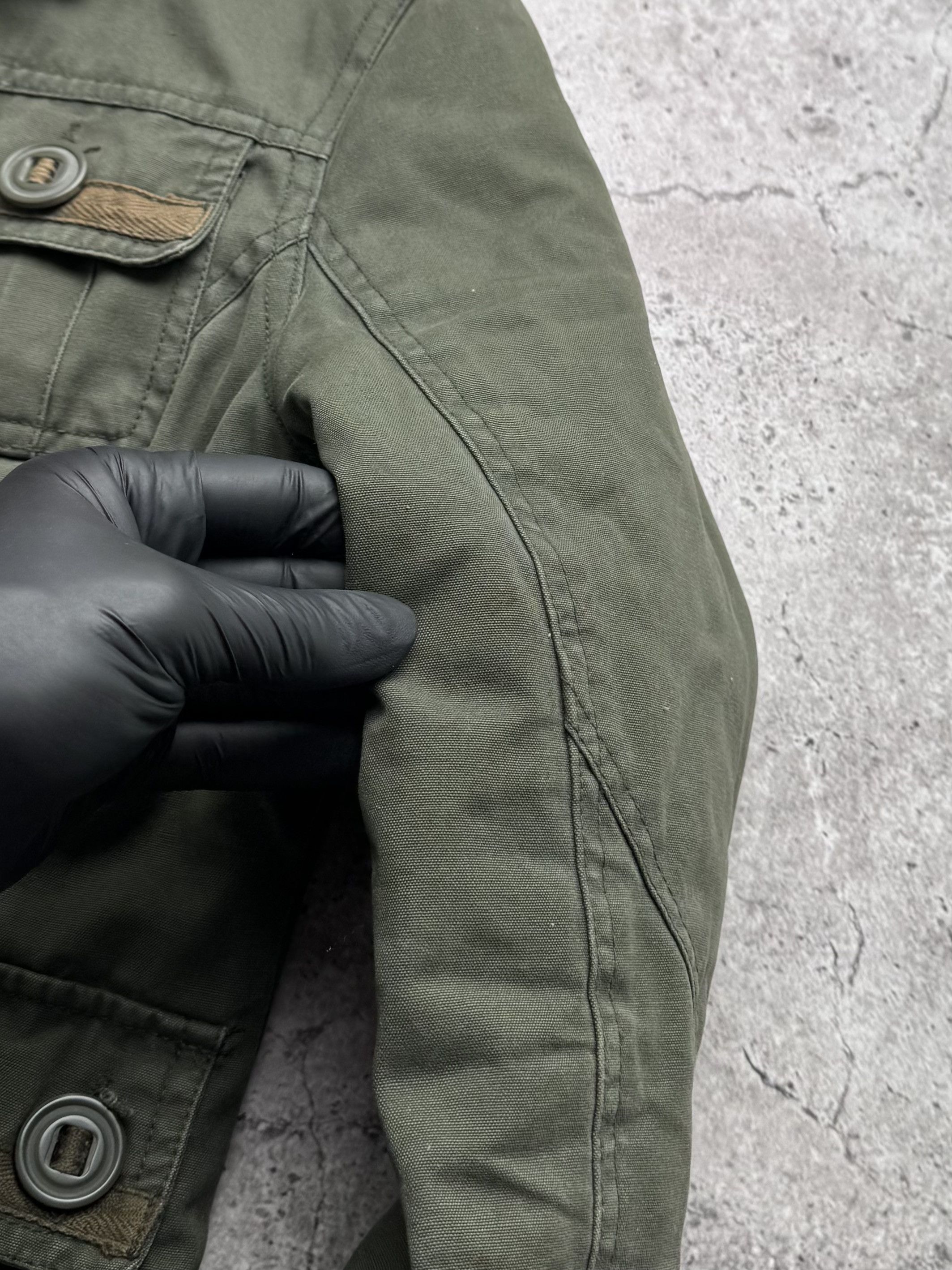Vintage Y2K Utility Jacket Military Cargo Field Coat Y2K Casual (E8) Size M / US 6-8 / IT 42-44 - 4 Thumbnail