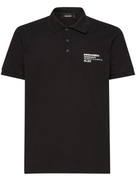 Dsquared2 DSQUARED2 Men Polo Shirts S74GL0082 S22743900 Black Size US S / EU 44-46 / 1 - 1 Thumbnail