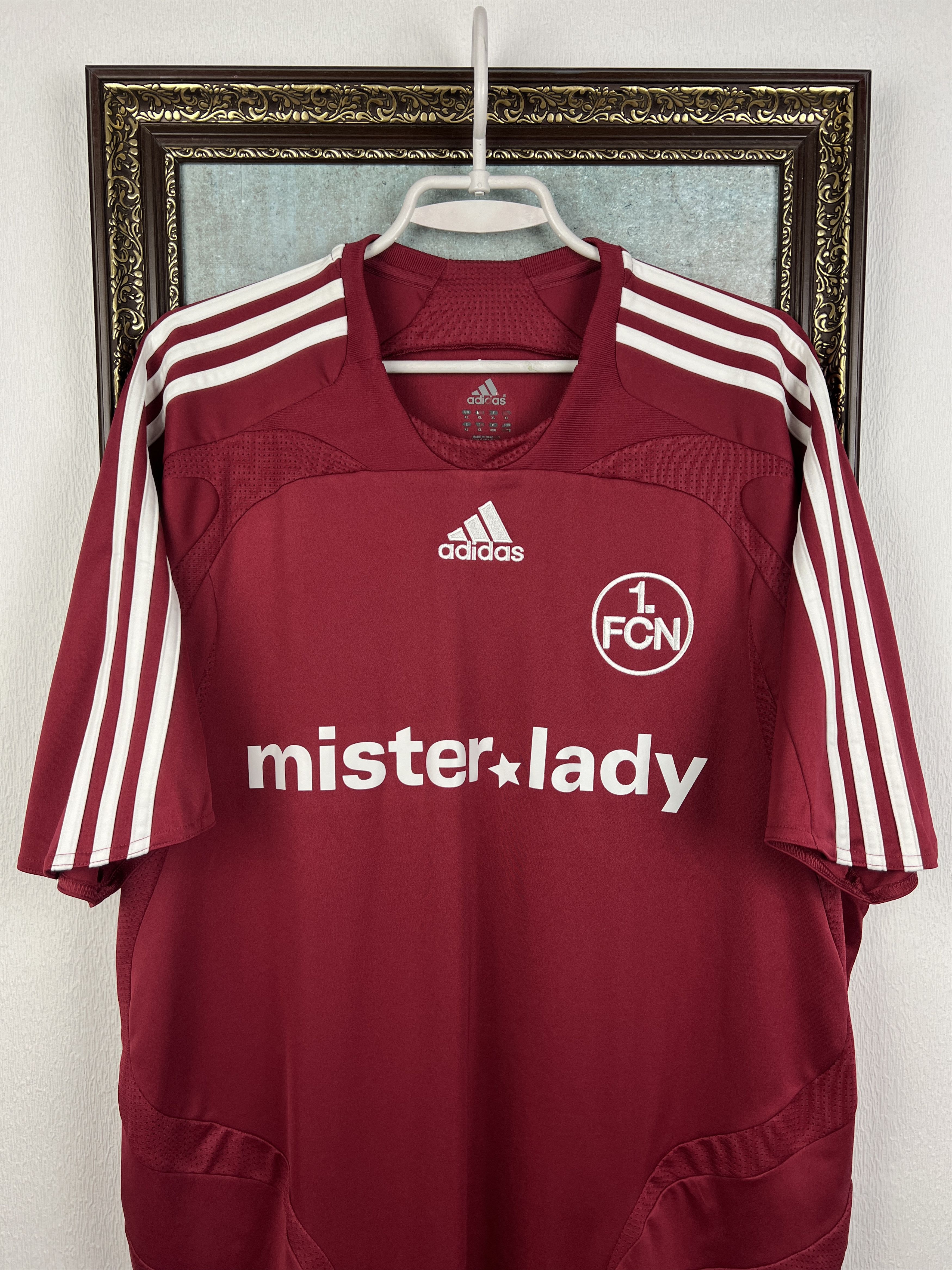 Adidas Nurnberg Home football shirt 2007 Soccer Jersey Trikot Rare Size US XL / EU 56 / 4 - 2 Thumbnail