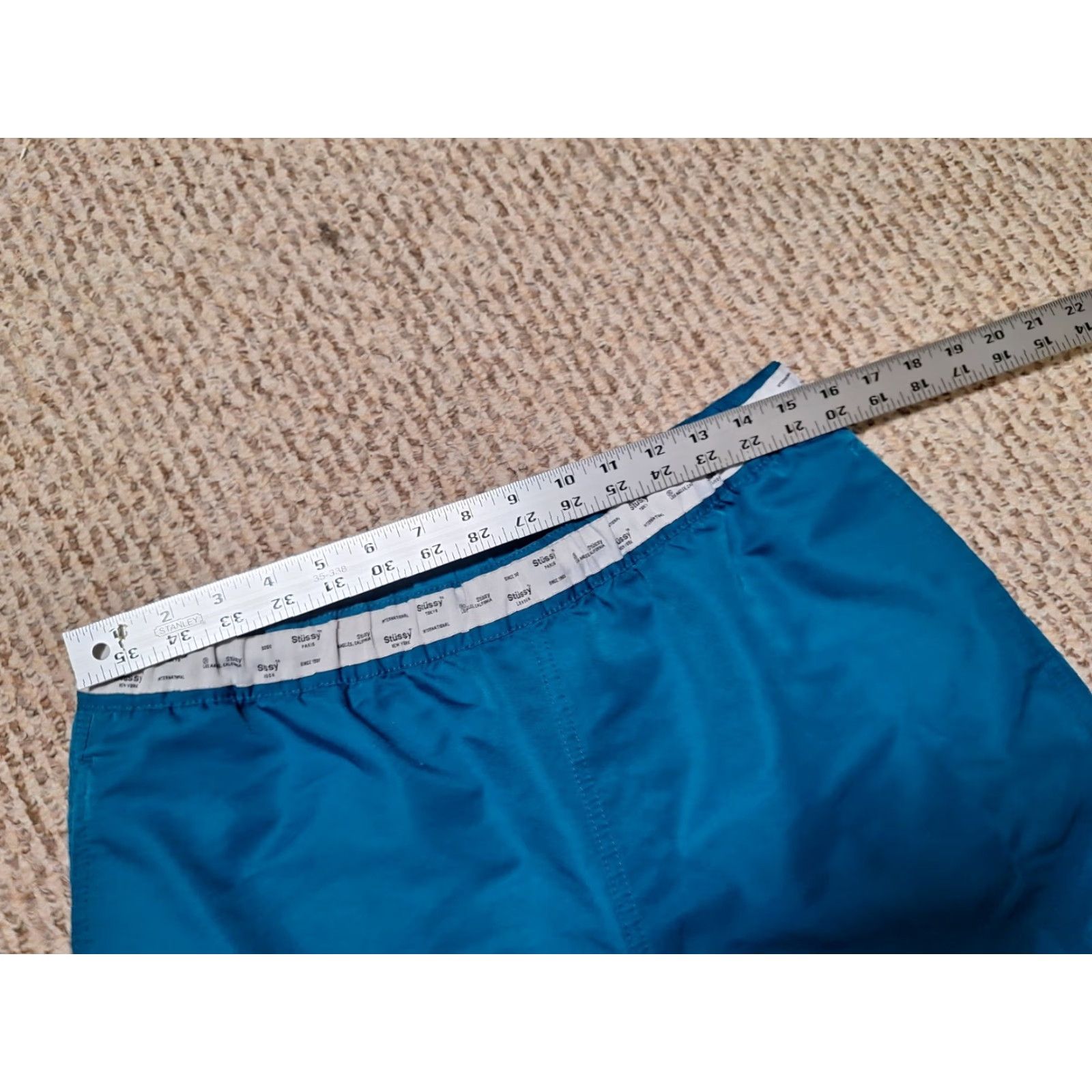 Vintage VINTAGE Stussy Mens Blue Retro Basketball Shorts M RARE Athletic Shorts Size US 31 - 7 Thumbnail