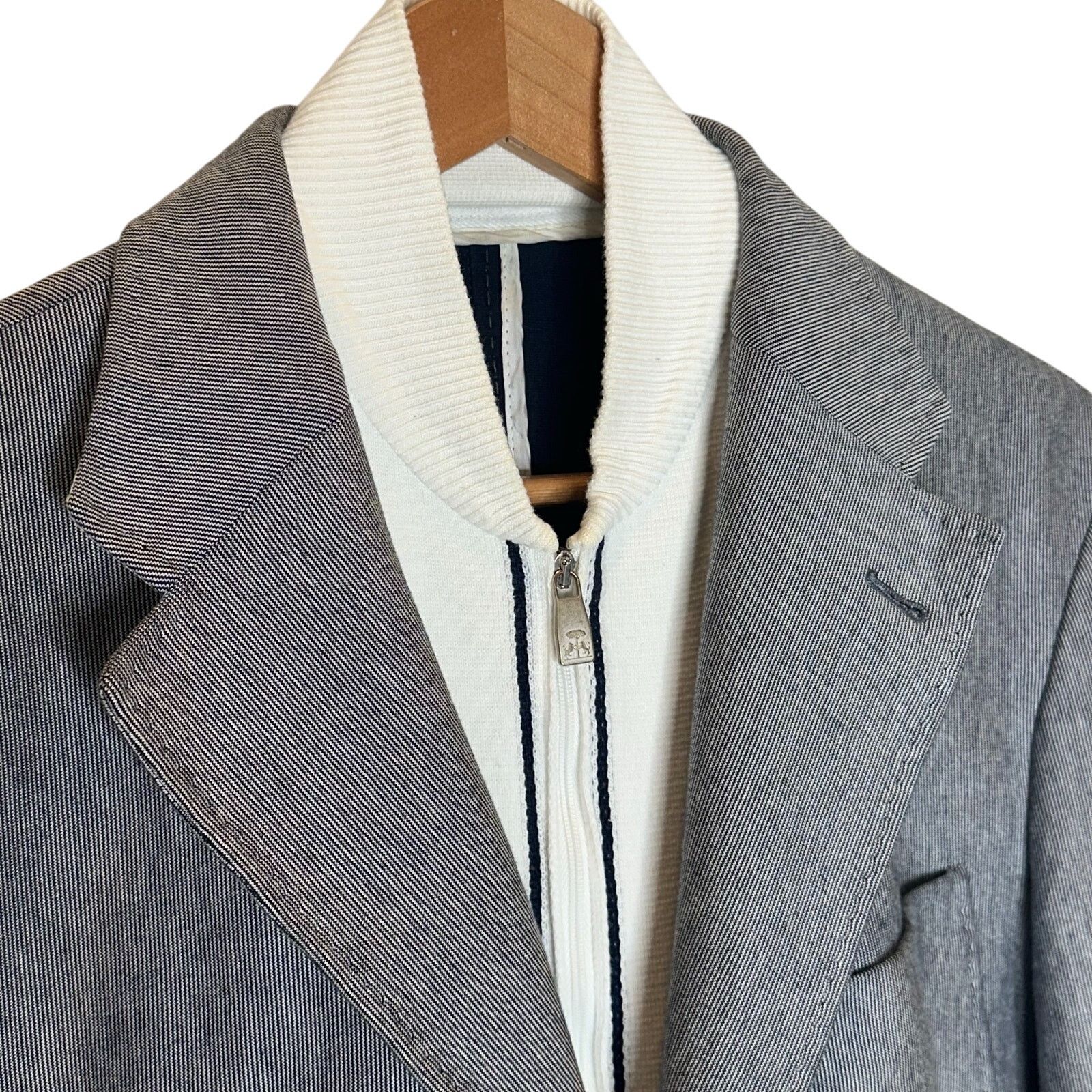 Corneliani Corneliani ID Blazer Jacket Removable Bib US 42R EU 52 Italy Size 42R - 4 Thumbnail