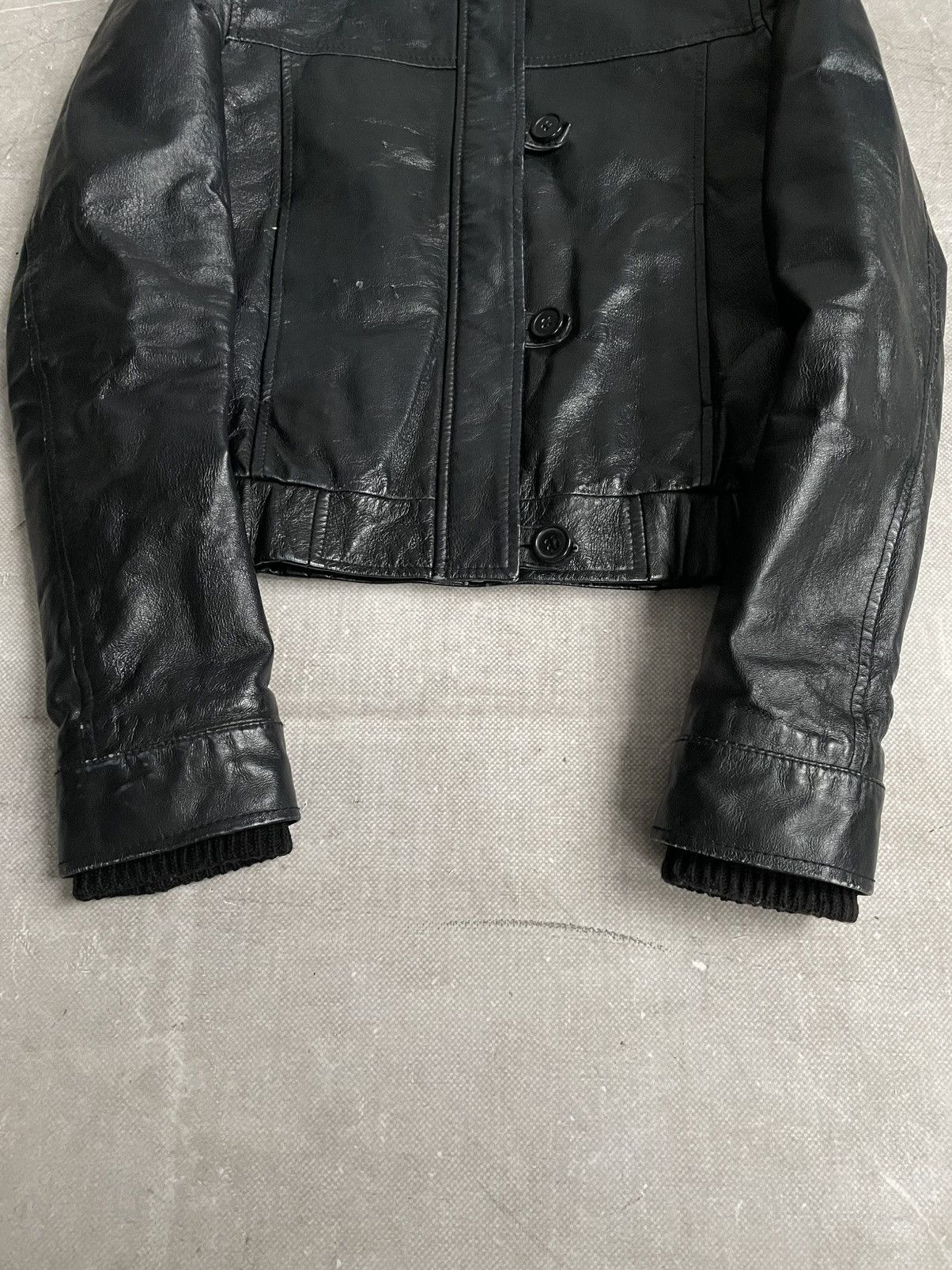 14th Addiction Avant garde slim leather Rick owens style leather jacket Size US XS / EU 42 / 0 - 4 Thumbnail