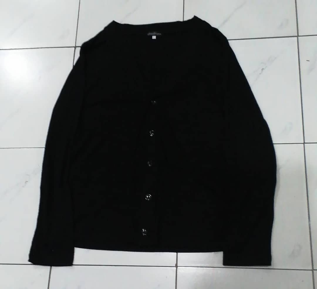 Japanese Brand Vintage armer francies black button up cardigen style Size US L / EU 52-54 / 3 - 2 Thumbnail