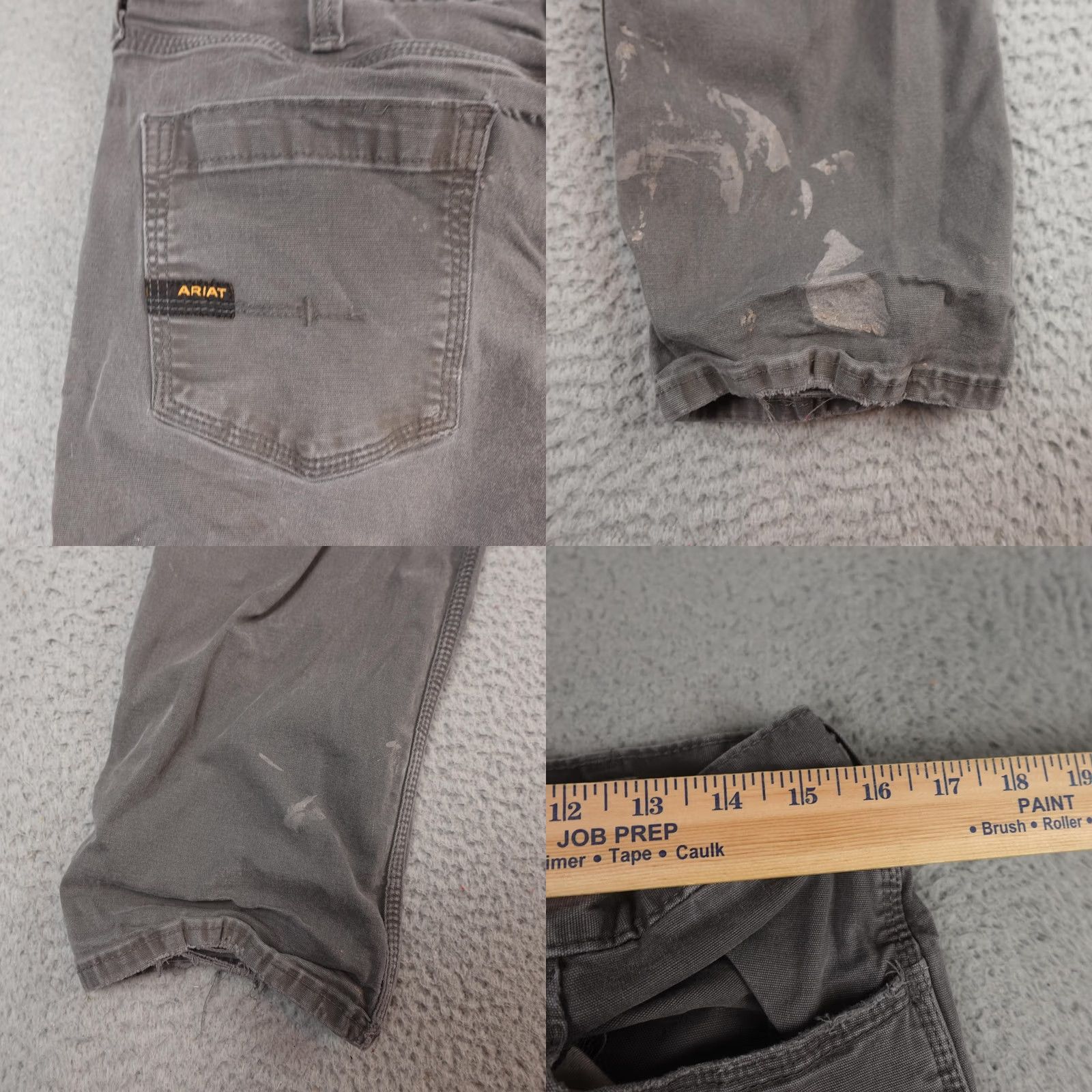 Ariat Ariat Rebar M4 Pants Mens 36x30 Fits 32x26 Gray Relaxed Straight Canvas Work Size US 36 / EU 52 - 10 Thumbnail