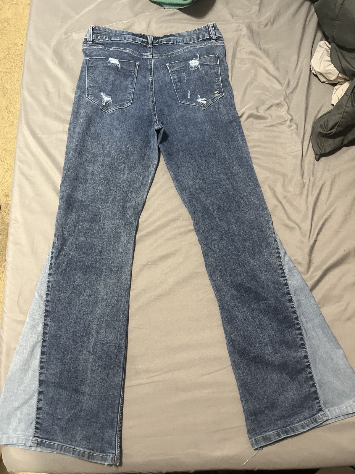 Japanese Brand × Vintage Flared Blue Denim Size US 31 - 2 Thumbnail