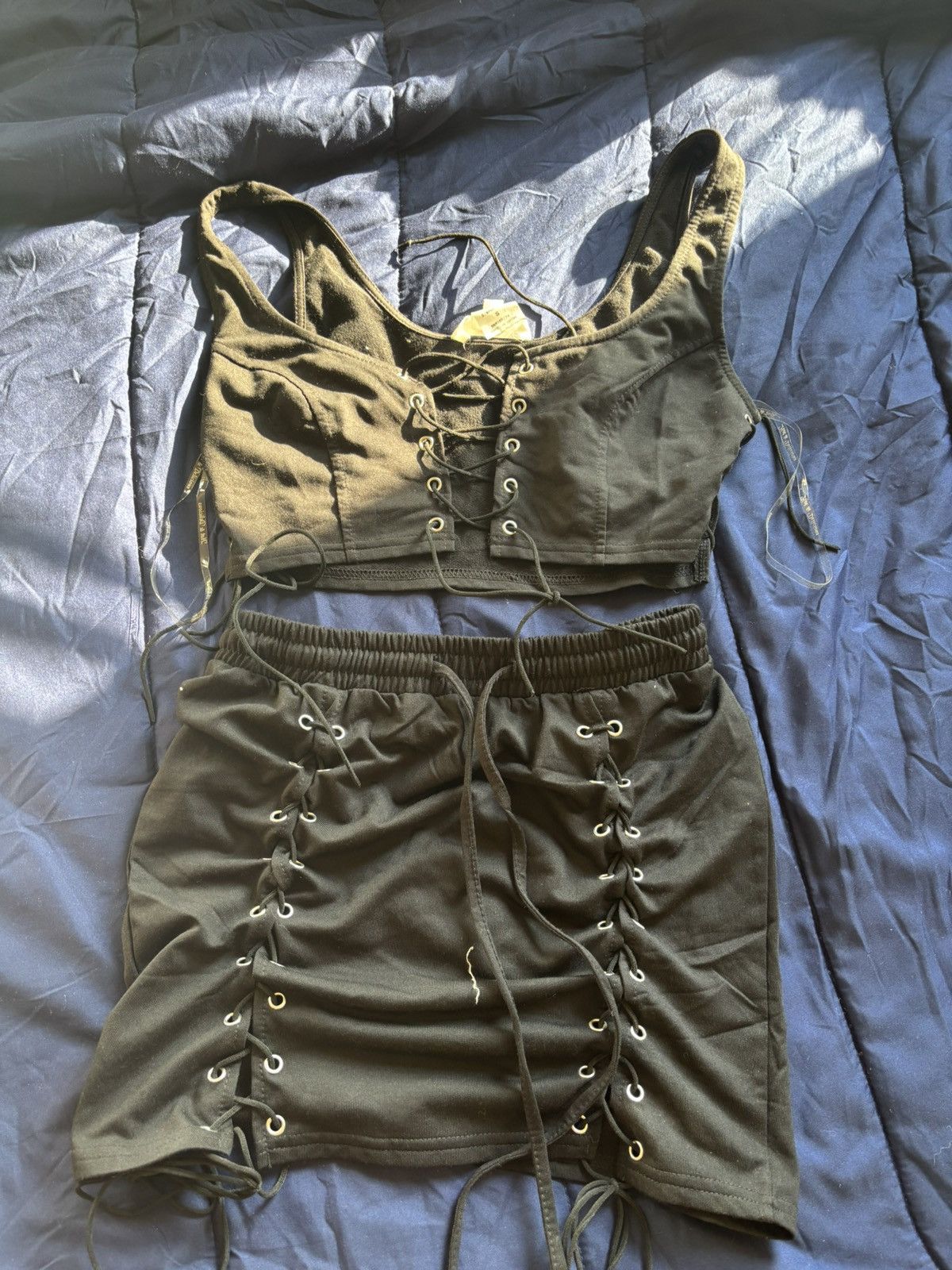 Other Black lace up two piece Size M / US 6-8 / IT 42-44 - 1 Preview