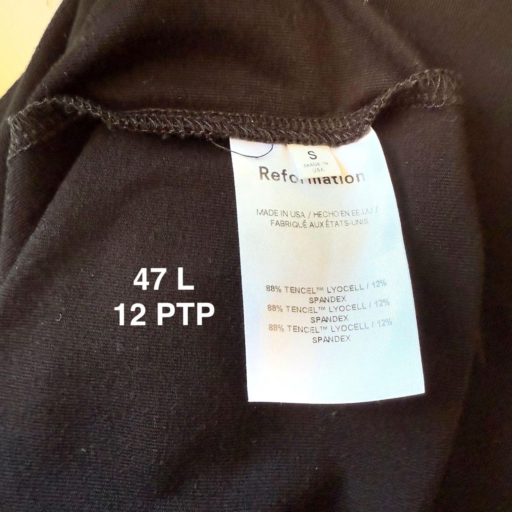 Reformation Reformation Dress Women's S Black Made in USA Minimalist Designer New York Size S / US 4 / IT 40 - 5 Thumbnail