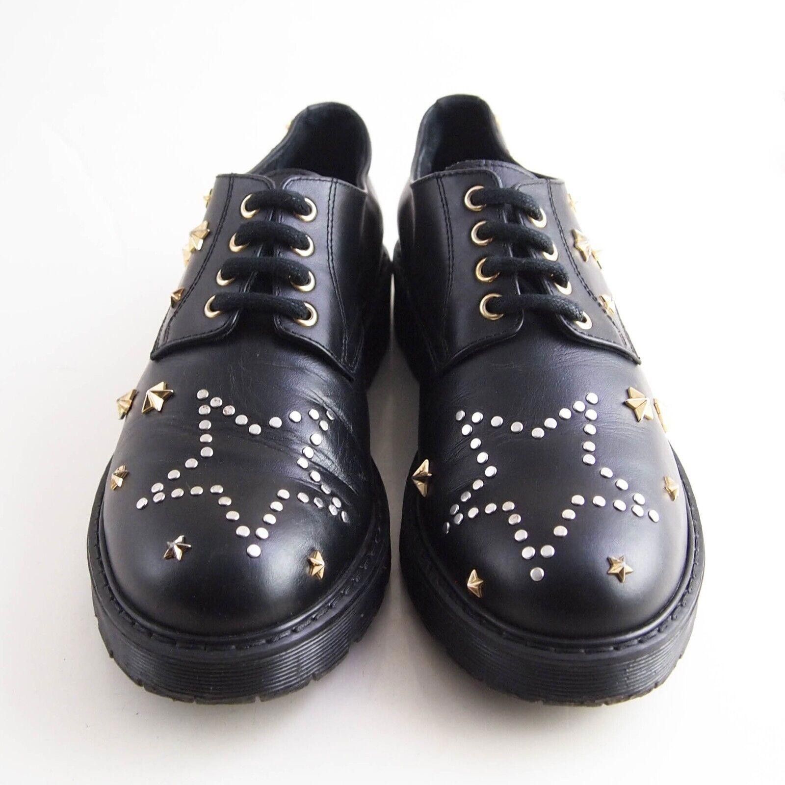 Designer Stokton Derby Studded Black Leather Womens EU 40 US 10 Size US 10 / IT 40 - 1 Thumbnail