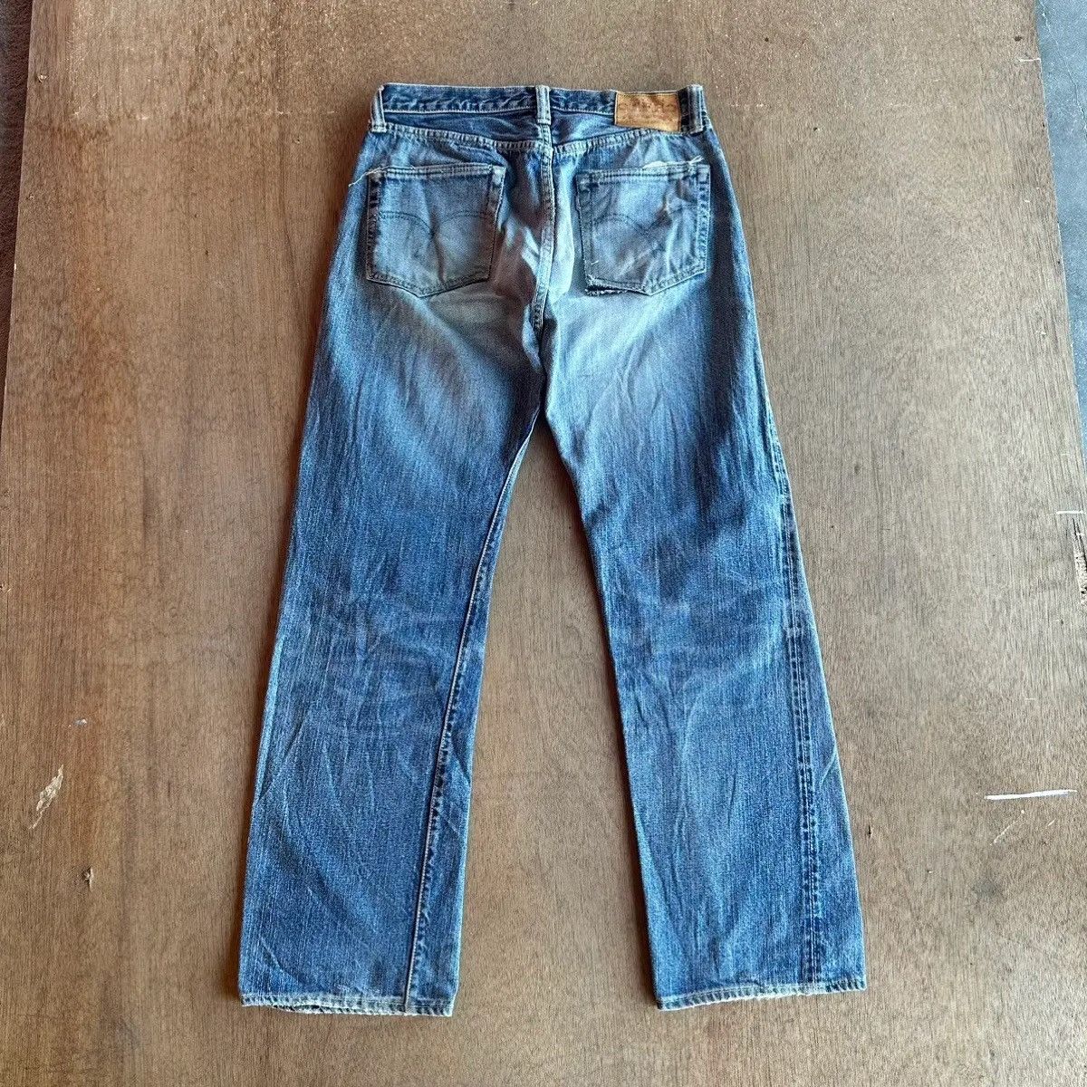 The Flat Head THE FLAT HEAD 18oz DENIM SELVEDGE/REDLINE DISTRESSED PANTS Size US 30 / EU 46 - 15 Thumbnail