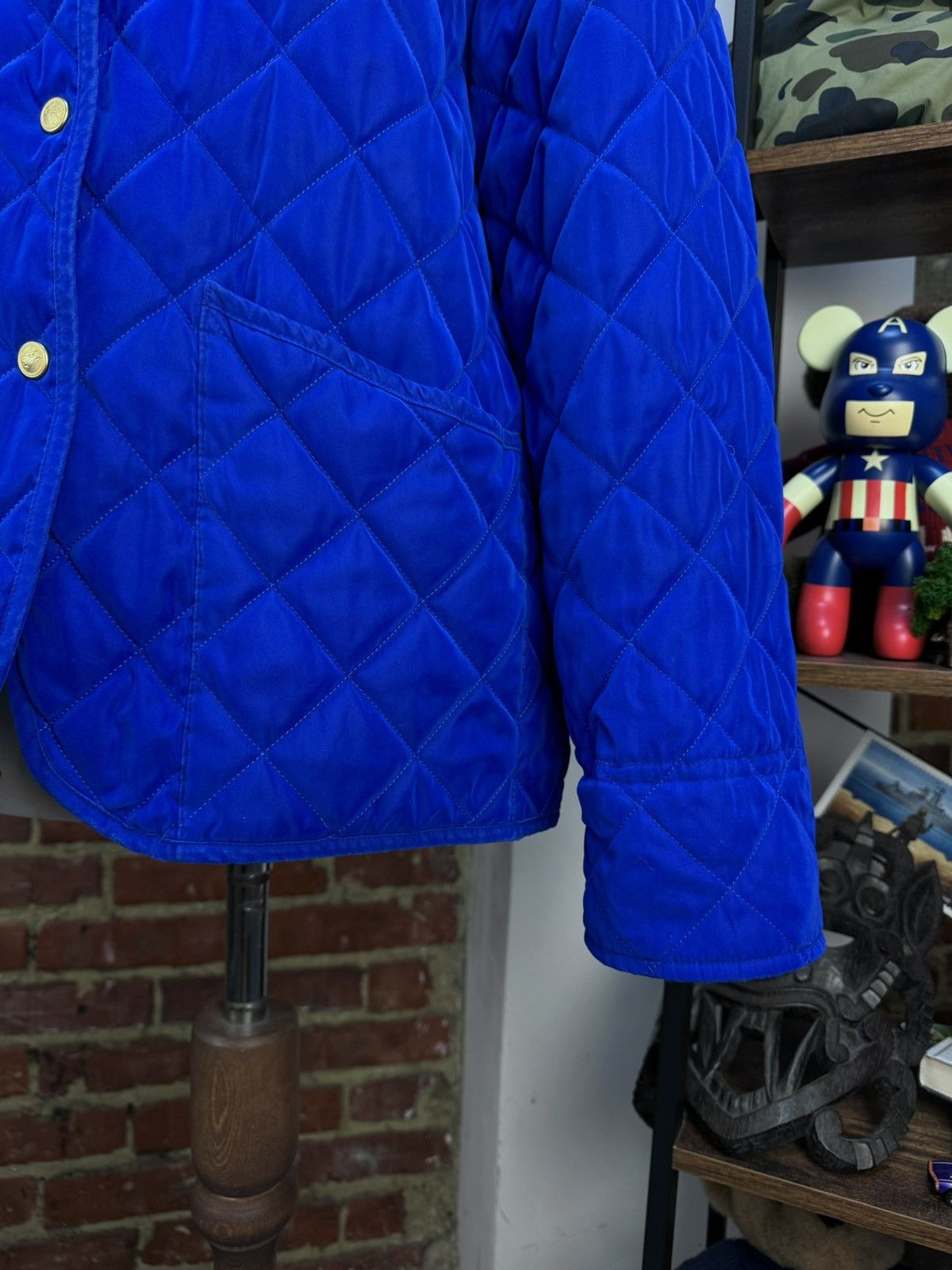 Etro × Vintage ETRO Milano Silk Quilted Blue Jacket Size M / US 6-8 / IT 42-44 - 3 Thumbnail