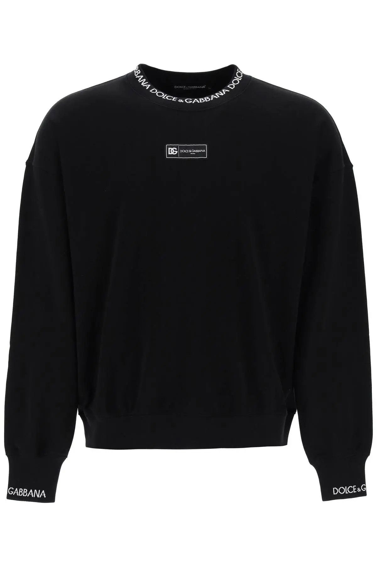 image of Dolce Gabbana O1S22I1N0224 "oversized Sweatshirt In Black, Men's (Size Small)