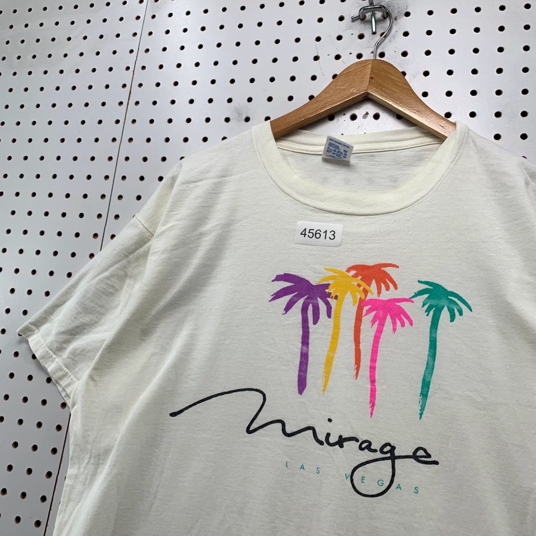 Jerzees VINTAGE Mirage Las Vegas T Shirt Mens 2XL White Single Stitch Made Usa Nike Shirt Mens 2XL White USA 90s 80s Size US XXL / EU 58 / 5 - 4 Thumbnail