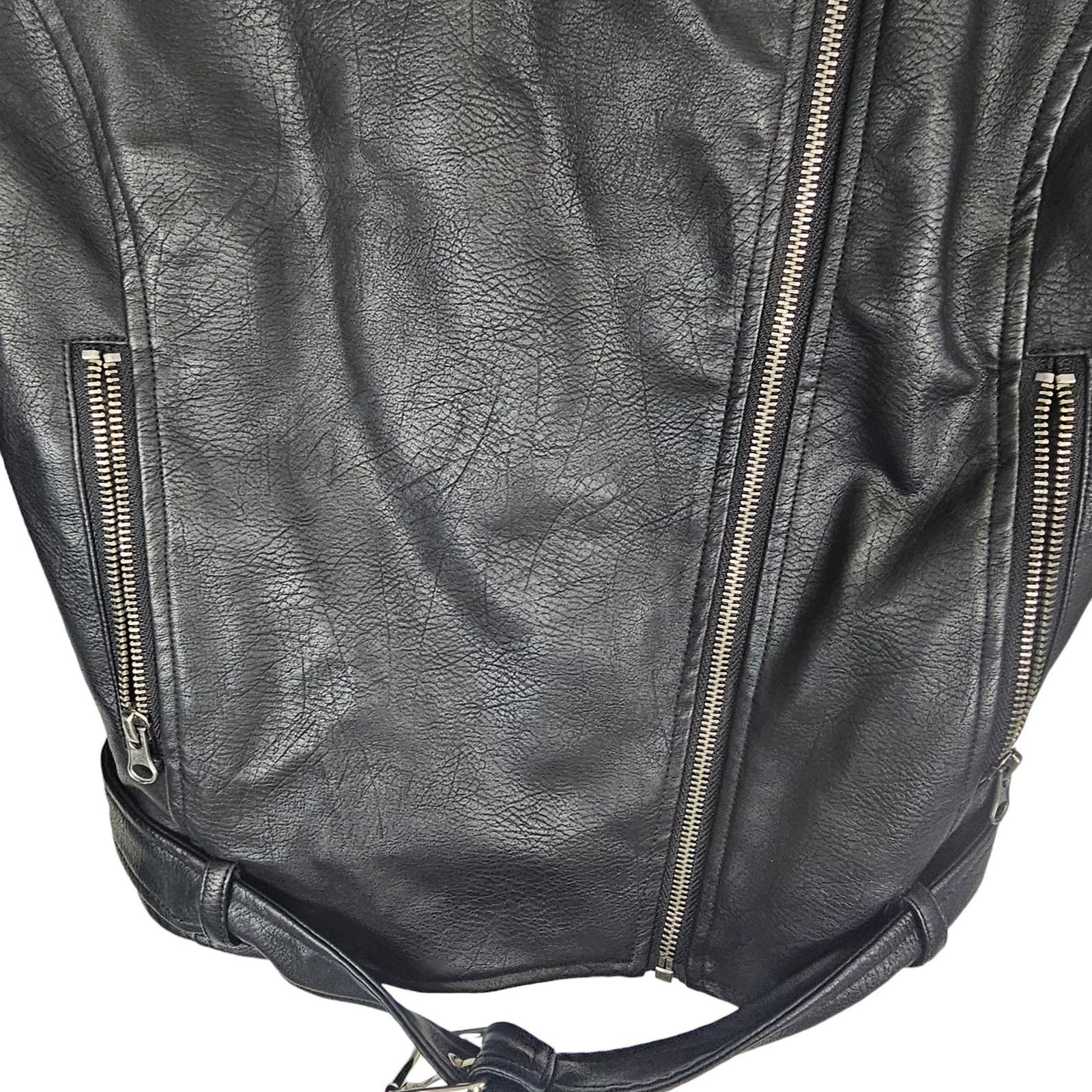 Modernica ModCloth Womens Faux Leather Biker Jacket S Moto Rockability Size S / US 4 / IT 40 - 3 Thumbnail