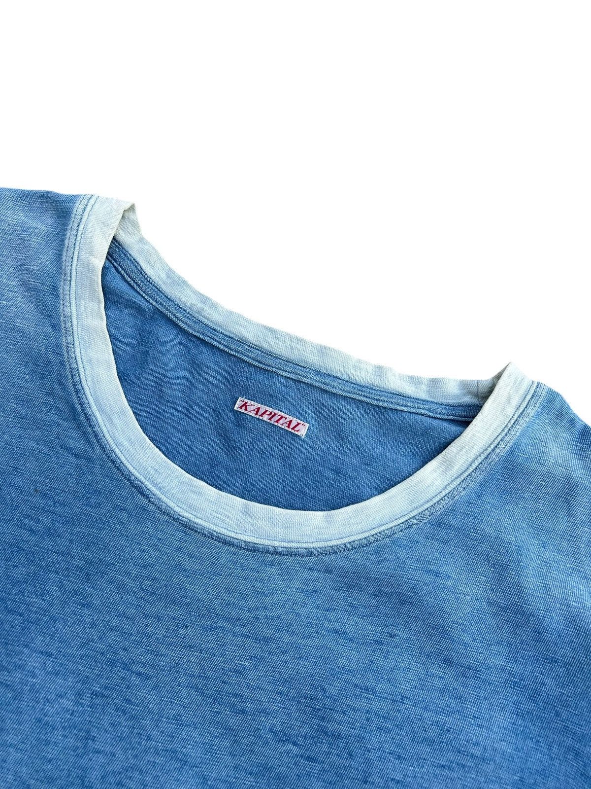 Kapital Kapital Hippies Boro Patchwork indigo Sunfaded tshirt Size US M / EU 48-50 / 2 - 11 Thumbnail
