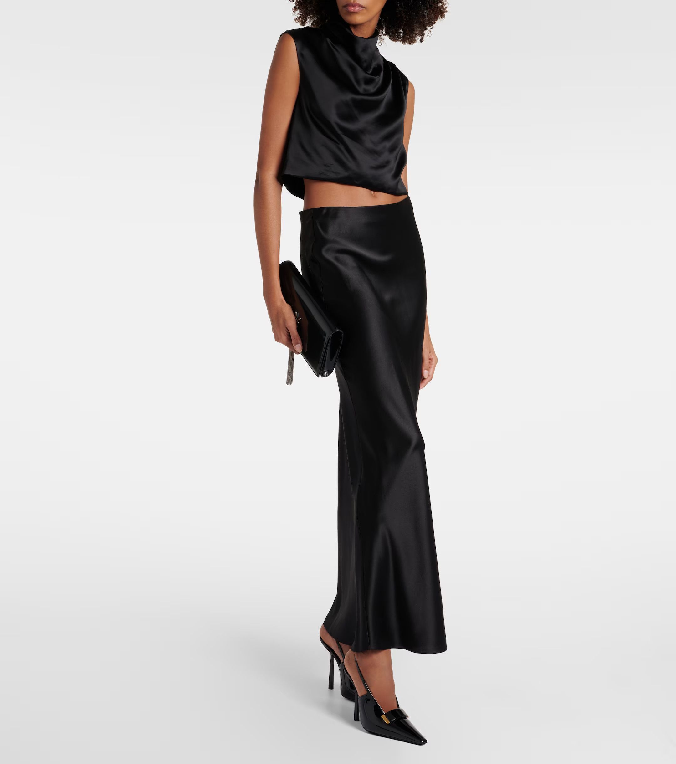 Saint Laurent Paris o1bcso1str1124 Skirt in Black Size 30" / US 8 / IT 44 - 2 Thumbnail