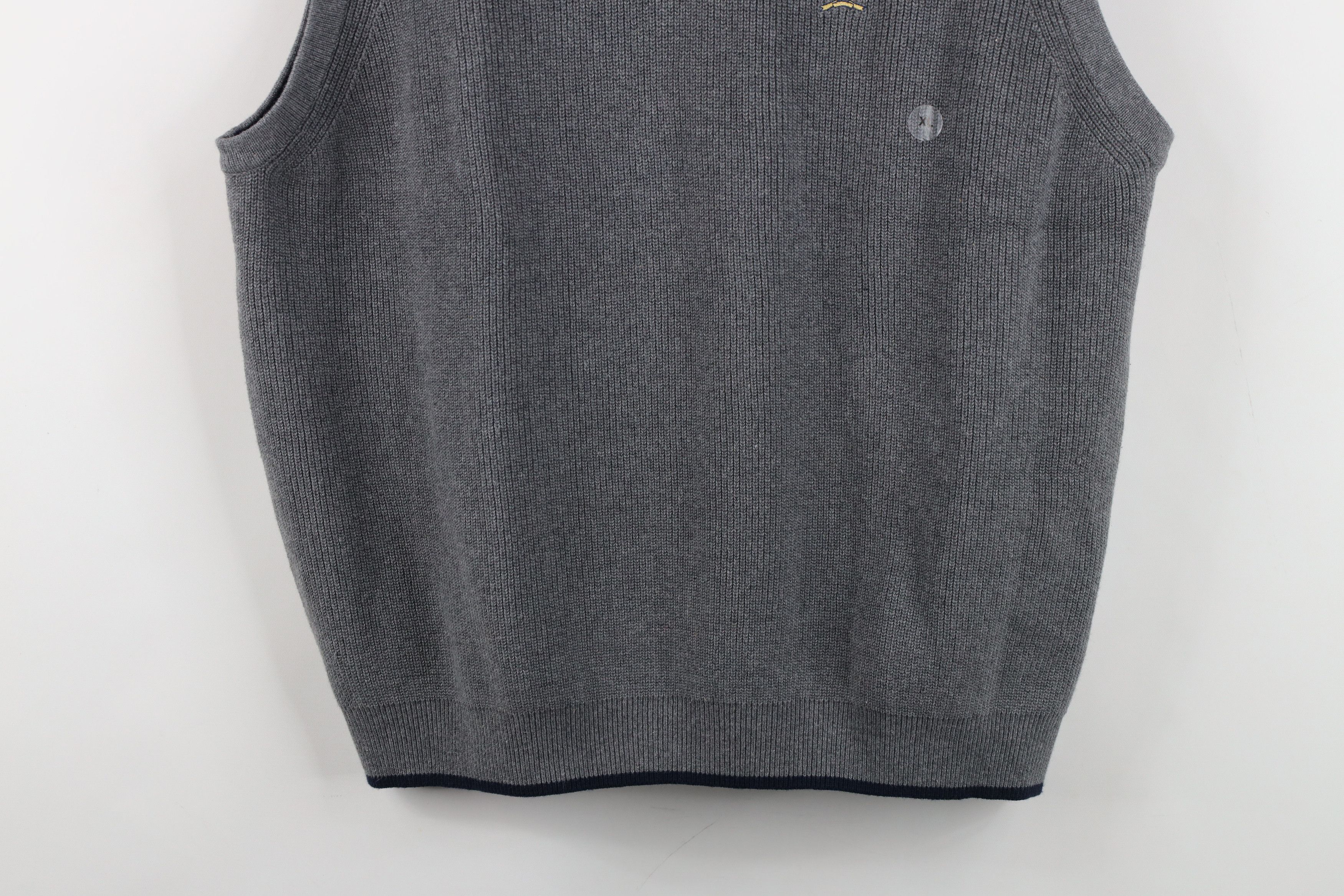 Tommy Hilfiger Deadstock Vintage 90s Tommy Hilfiger Knit Sweater Vest Gray Size US XL / EU 56 / 4 - 3 Thumbnail