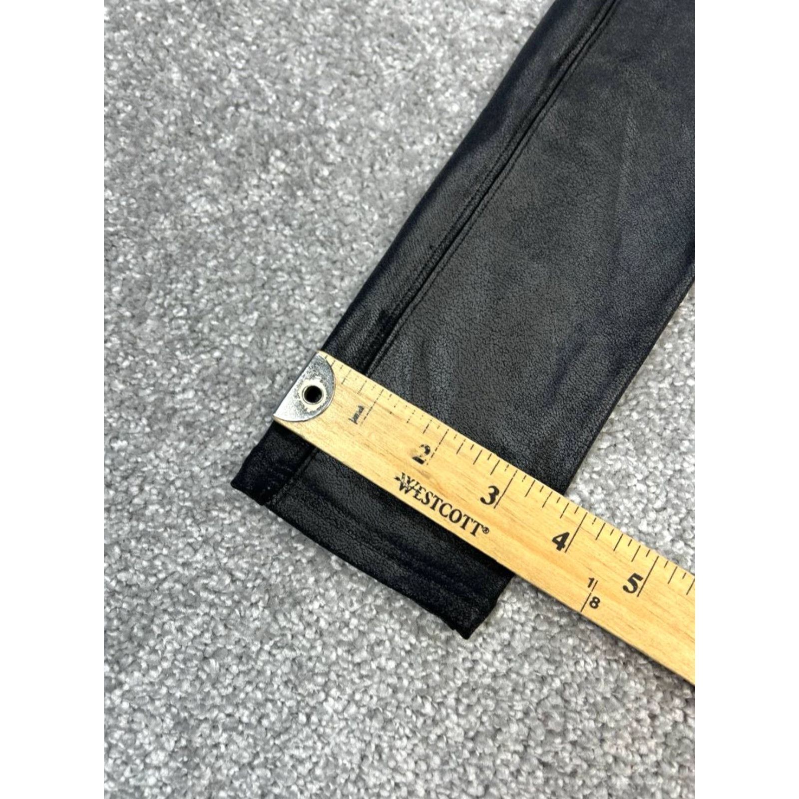 Spanx Spanx Leggings Womens Small Black Faux Leather Stretch Mid Rise Casual Size 28" / US 6 / IT 42 - 5 Thumbnail