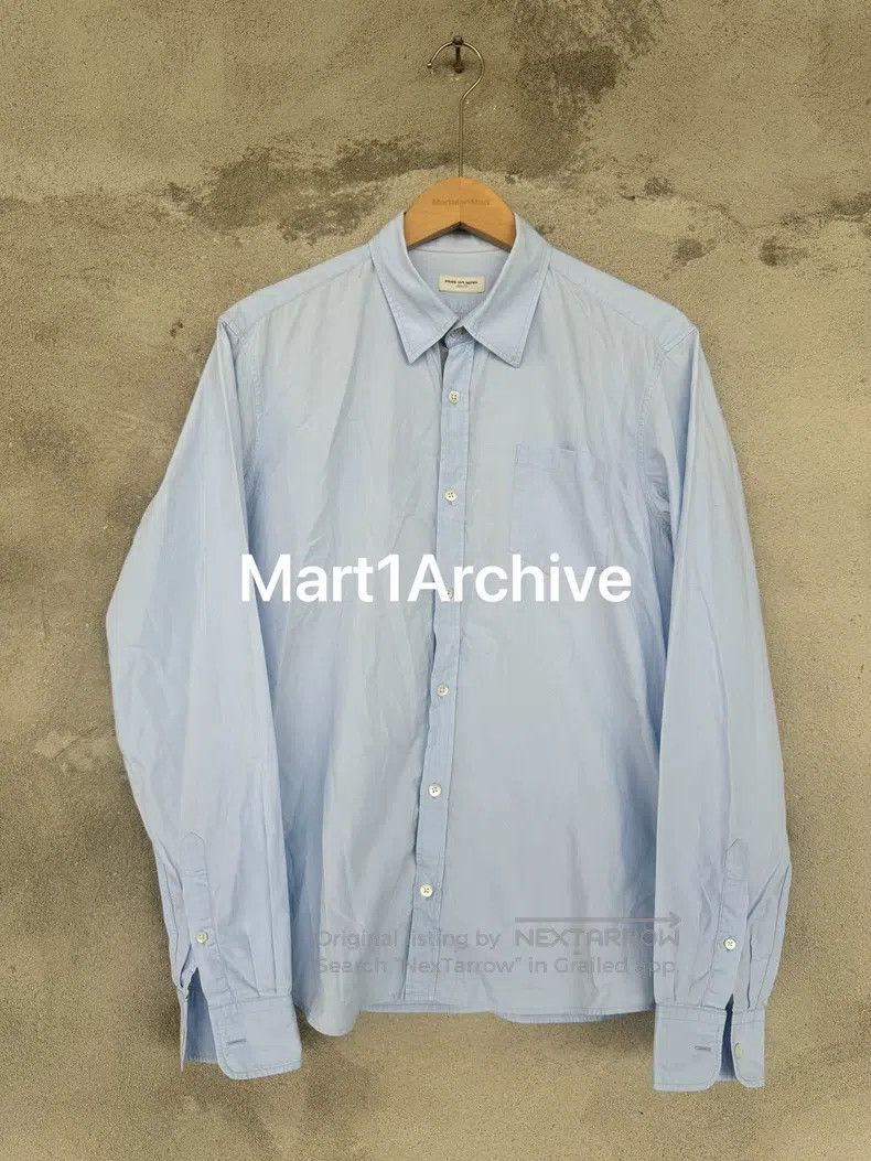Dries Van Noten DRIES VAN NOTEN Pale Blue Shirt Size US M / EU 48-50 / 2 - 1 Thumbnail