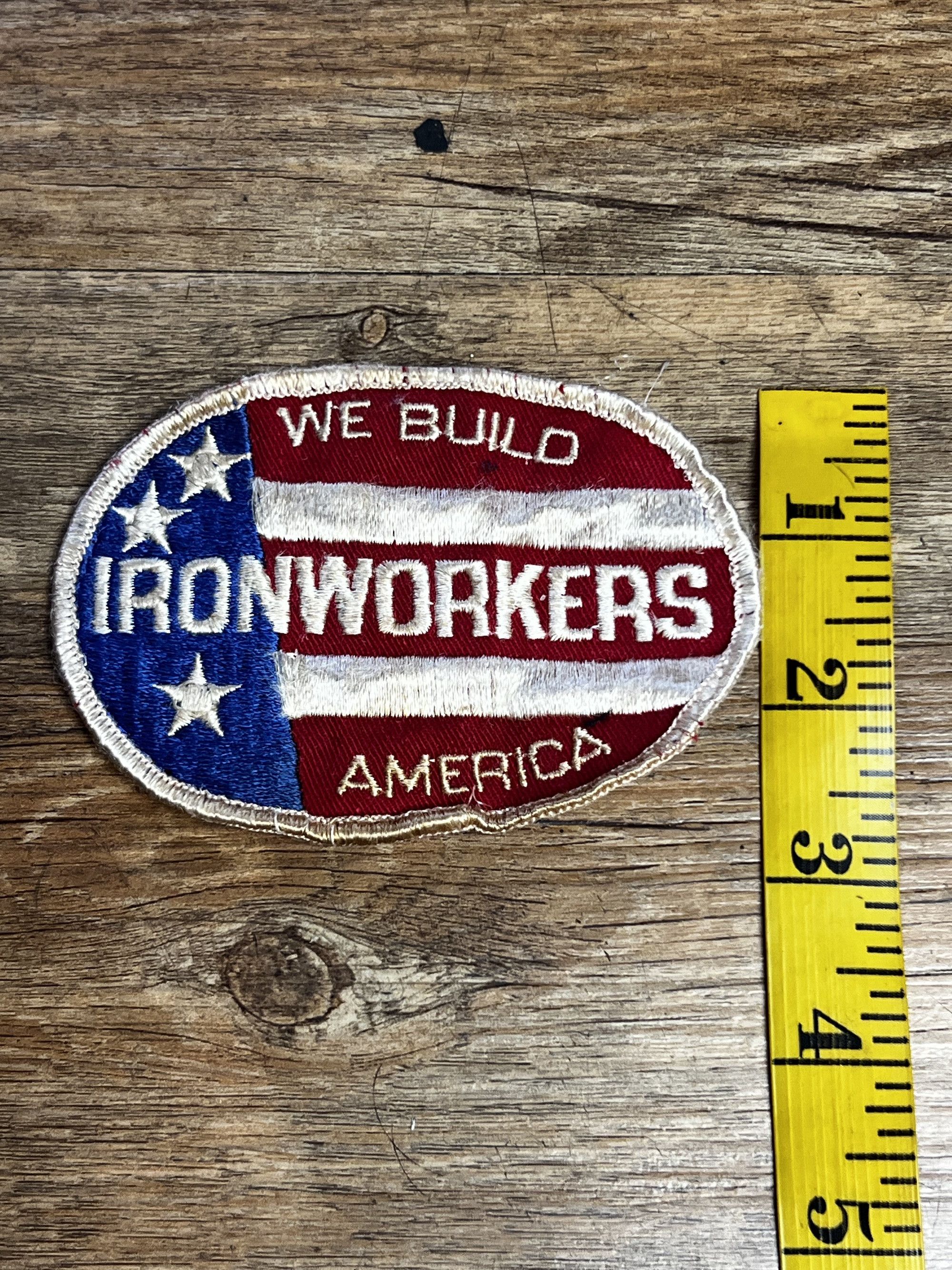 Vintage Vintage 1970's "We Build America" Ironworkers Union Patch Size ONE SIZE - 4 Thumbnail