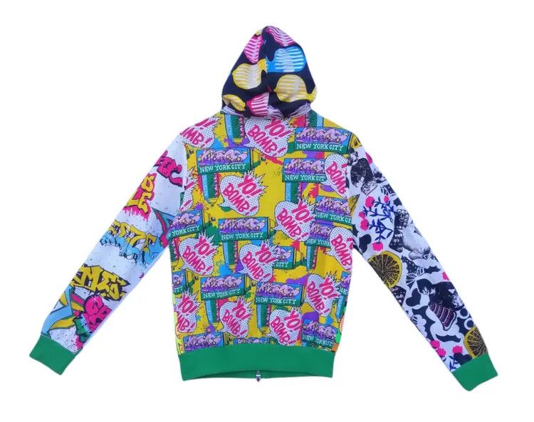 Japanese Brand ACDC RAG Graffiti Full Zip Up Hoodie Jacket Size M / US 6-8 / IT 42-44 - 10 Thumbnail