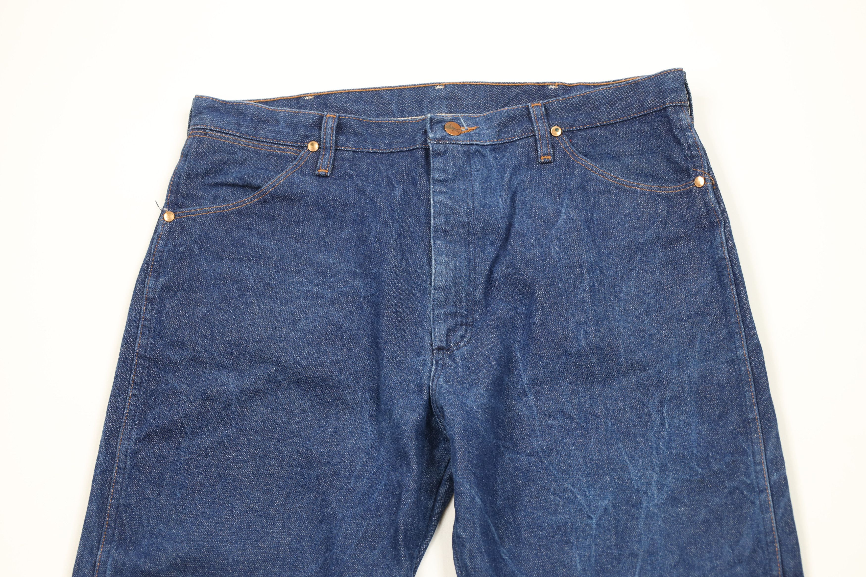 Wrangler Vintage 90s Wrangler Leg Denim Jeans Blue Cotton USA Size US 38 / EU 54 - 2 Thumbnail