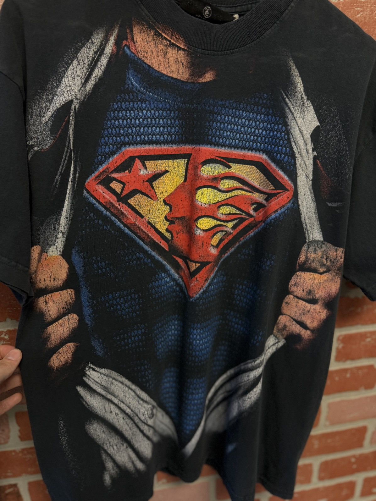 HELLSTAR Hellstar Black SuperMan Logo Tee Shirt 100% Authentic Size S Size US S / EU 44-46 / 1 - 6 Thumbnail