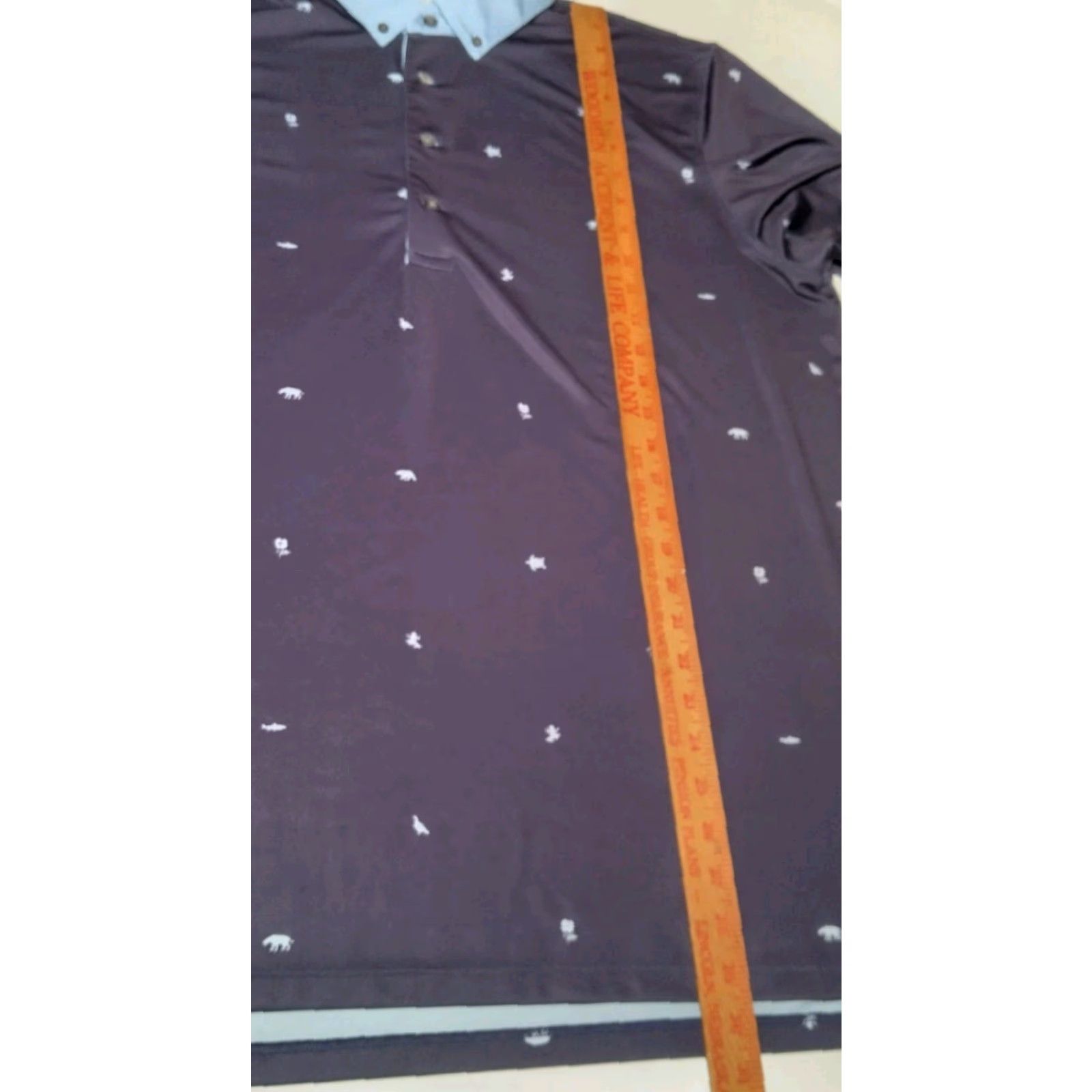 Vintage VINTAGE Greyson Polo Shirt Blue Short Sleeve Animal Print Polo Shirt Mens L Blue Bear Frog Butterfly Turtle Pattern Casual Activewear Travel Size US L / EU 52-54 / 3 - 6 Thumbnail