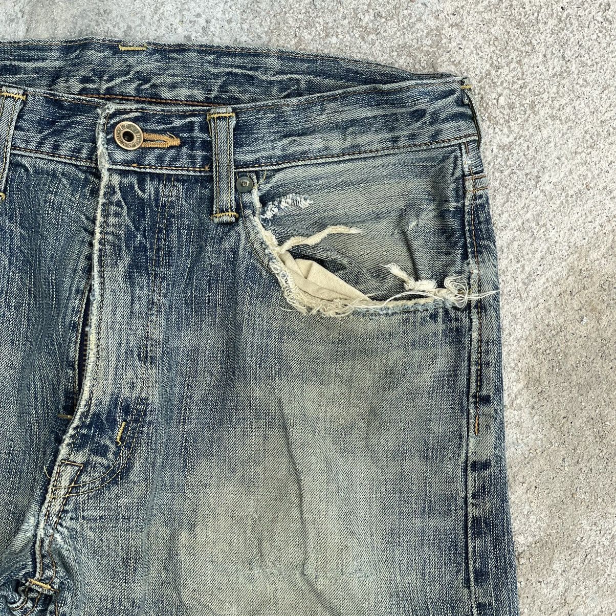 Edwin “EDWIN” 505ZX DISTRESSED REDLINE SELVEDGE DENIM JEAN Size US 31 - 3 Thumbnail