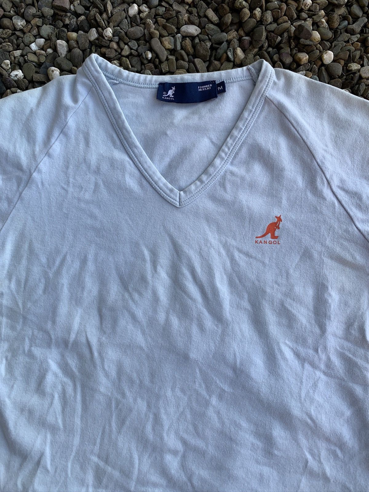 Kangol Vintage Kangol V-Neck T-Shirt Size M / US 6-8 / IT 42-44 - 2 Thumbnail