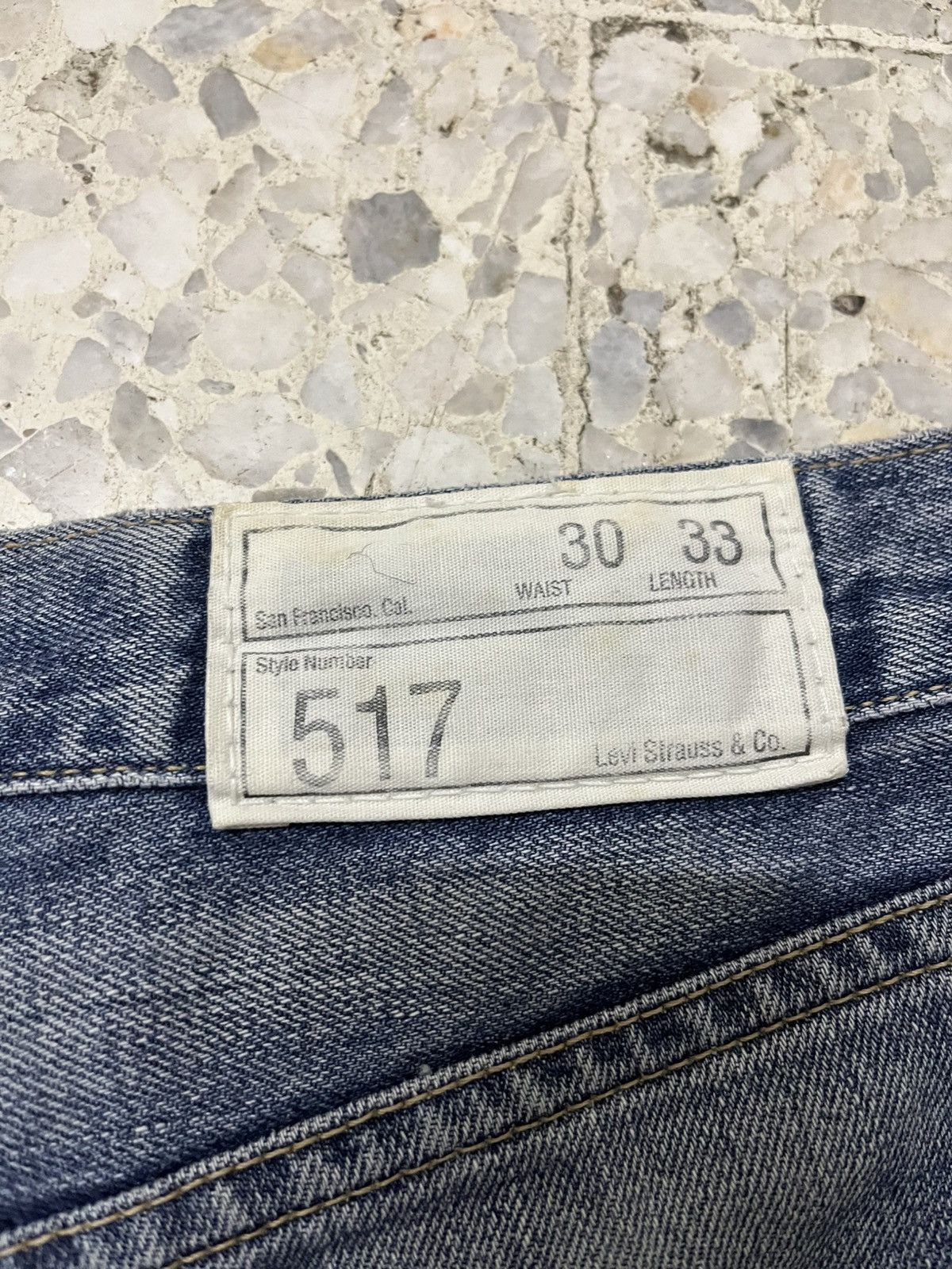 vintage levis 517 boot cut light blue jeans