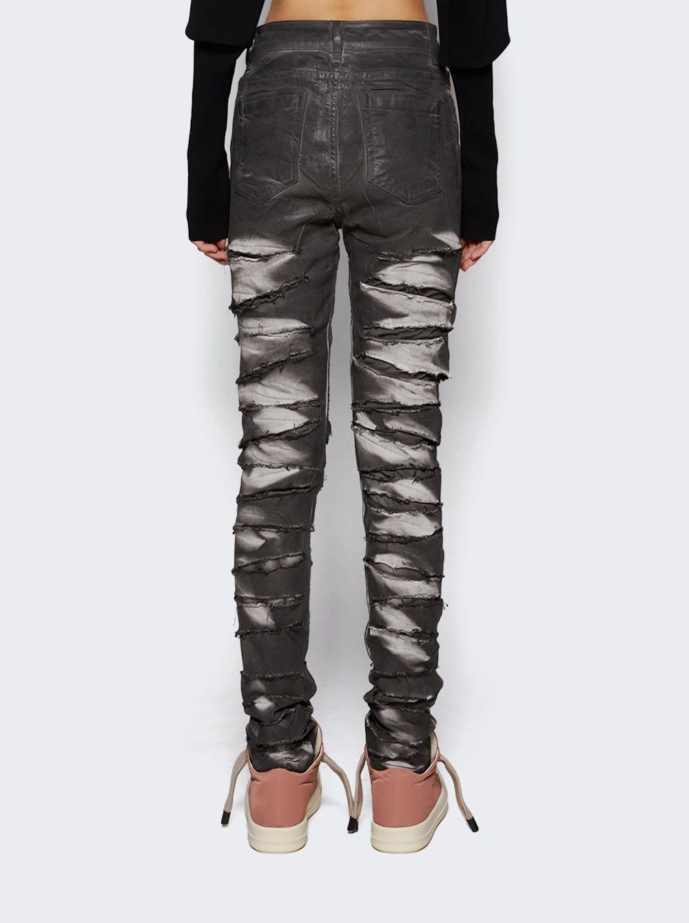 Rick Owens o1mle0426 Detroit Cut Skinny Jeans in Gray Size 26" / US 2 / IT 38 - 5 Thumbnail