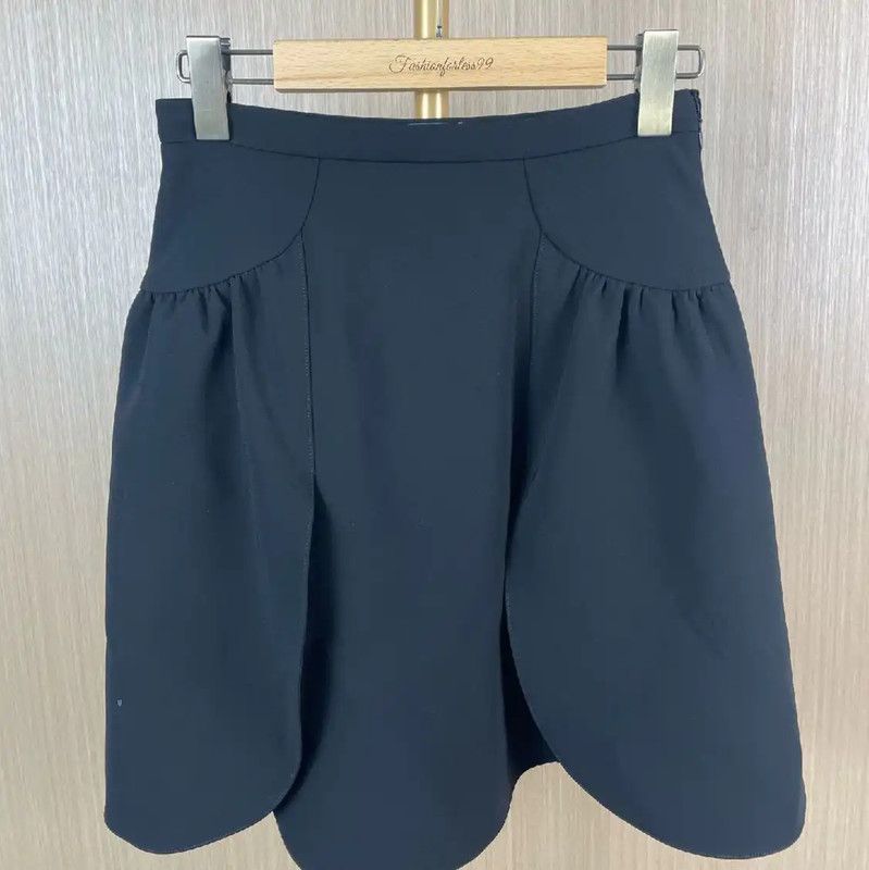 Miu Miu Miu Miu Black Crepe Women's Mini Skirt 0089 Size 23" - 1 Thumbnail