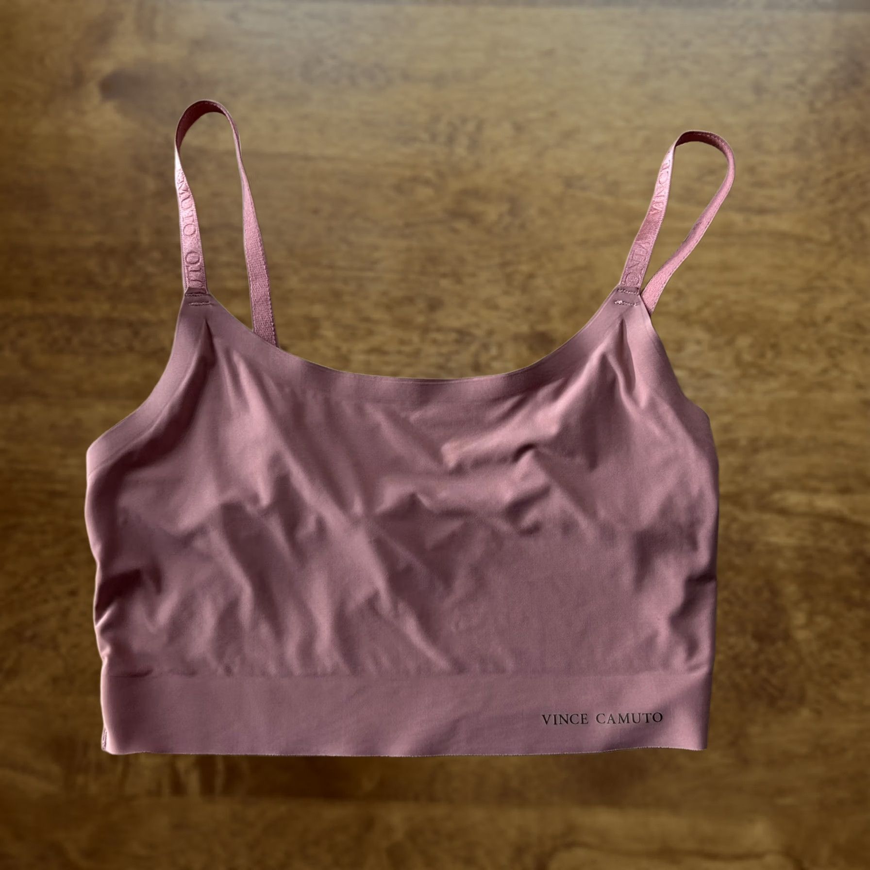 Vince Camuto Vince Camuto Bralette Womens Medium Pink Microfiber Wireless Adjustable Straps Size ONE SIZE - 1 Thumbnail