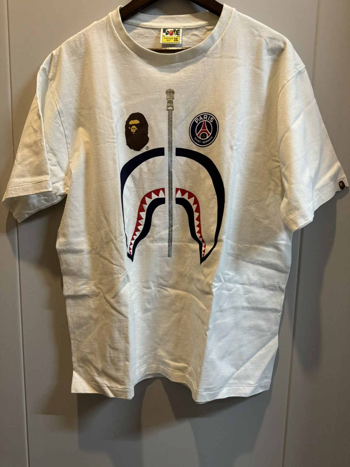 Bape BAPE PARIS SHARK TEE Size US XXL / EU 58 / 5 - 1 Thumbnail