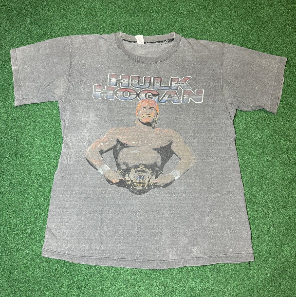 Vintage × WWF Vintage 80s INSANE Hulk Hogan FADED WWF Wrestling T Shirt Size US L / EU 52-54 / 3 - 1 Thumbnail