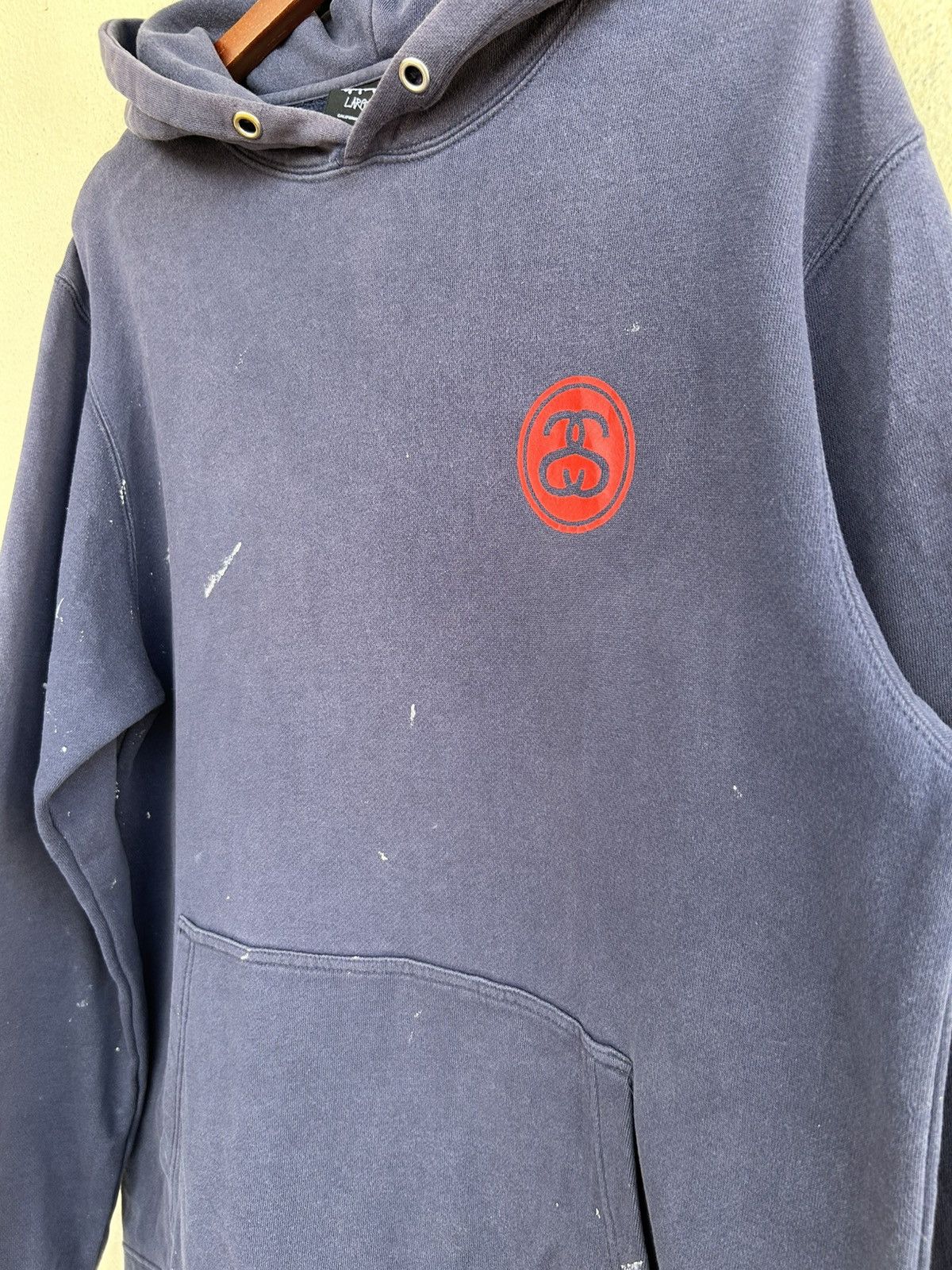 Stussy Stussy Spell Out Paint Splatered Pull Over Hoodie Size US L / EU 52-54 / 3 - 7 Thumbnail